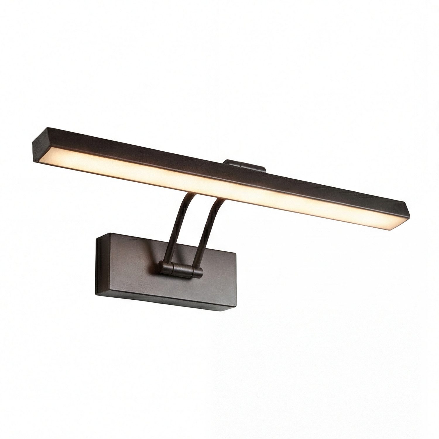 Licht-Erlebnisse Bilderleuchte DAMIAN, LED, Warmweiß, Schwarz Aluminium schwenkbar 3000 K 40,5 cm Bilderleuchte Flur