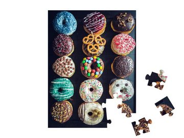 puzzleYOU Puzzle Süße glasierte Donuts, 48 Puzzleteile, puzzleYOU-Kollektionen Kuchen, Essen und Trinken