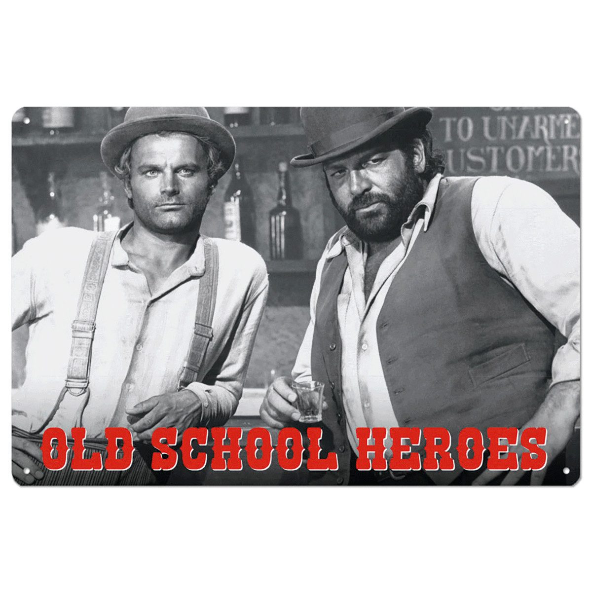 Dekoobjekt Bud Spencer und Terence Hill - OLDSCHOOL HEROES - Blechschild - günstig online kaufen
