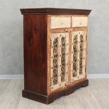 Oriental Galerie Mehrzweckschrank Sideboard Kommode Schrank Antik Massiv Indien 90 cm