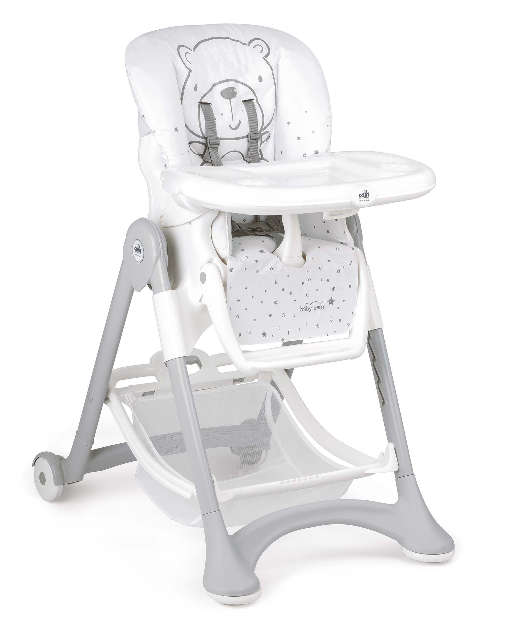 CAM Hochstuhl Cam CAMPIONE - Baby-Stuhl mitwachsend verstellbar inkl.  Tablett