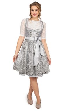 KRÜGER MADL & BUAM Trachtenkleid Midi Dirndl 2tlg. 60cm JOSELIN grau