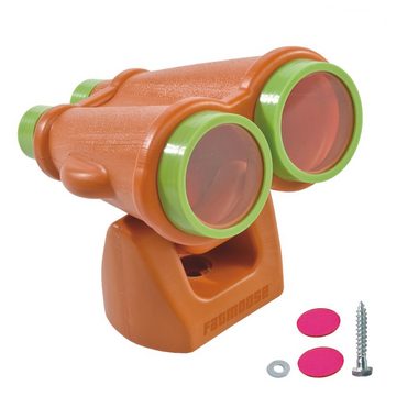 Wickey Spielturm-Spielzeugset Fernglas Orange/Hellgrün für Spielhaus / Spielturm / Spielbett, (Schaukel), inklusive Befestigungsfuß und Holzschraube