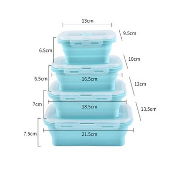 Juoungle Lunchbox Faltbare Frischhalteboxen Silikon Frischhaltedosen