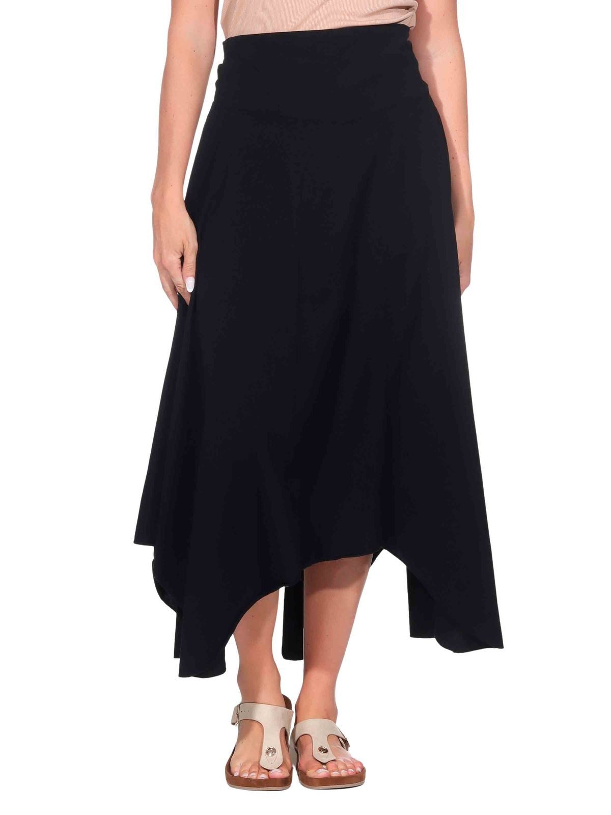 KUNST UND MAGIE Zipfelrock Zipfeliger Boho Maxirock Baumwolle Knöchellanger günstig online kaufen