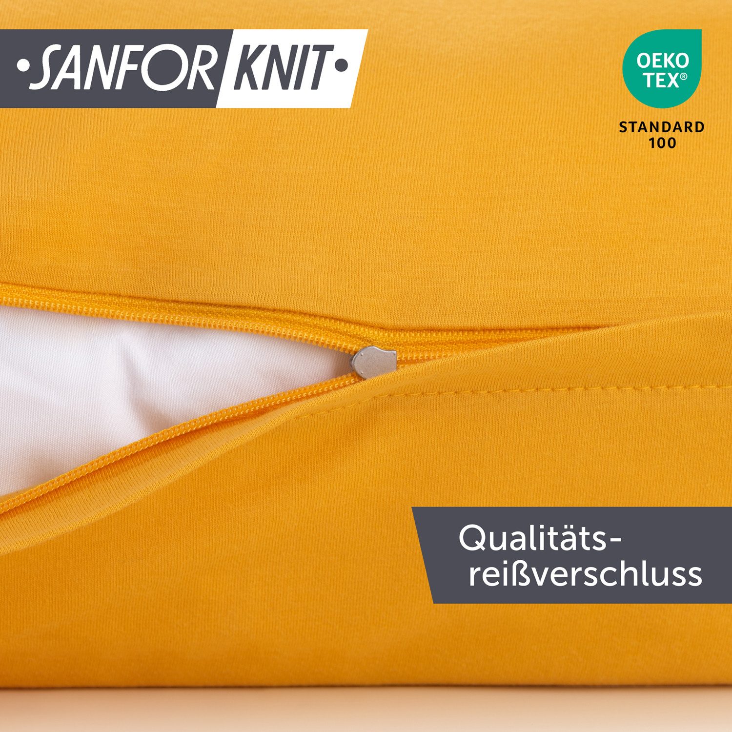 Blumtal Kissenbezug Premium Jersey 2er Set, Oeko-Tex Zertifiziert, (2 Stück), 100% Baumwolle