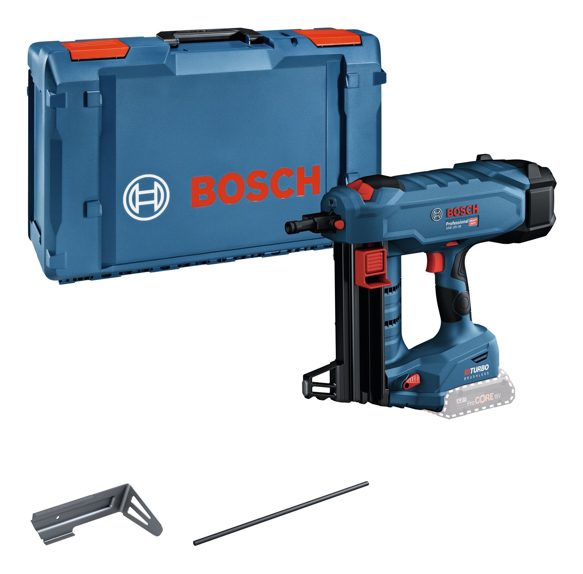 BOSCH Akku-Stauchkopfnagler GNB 18V-38, 18 in V, Betonnagler Ohne Akku - im XL-BOXX