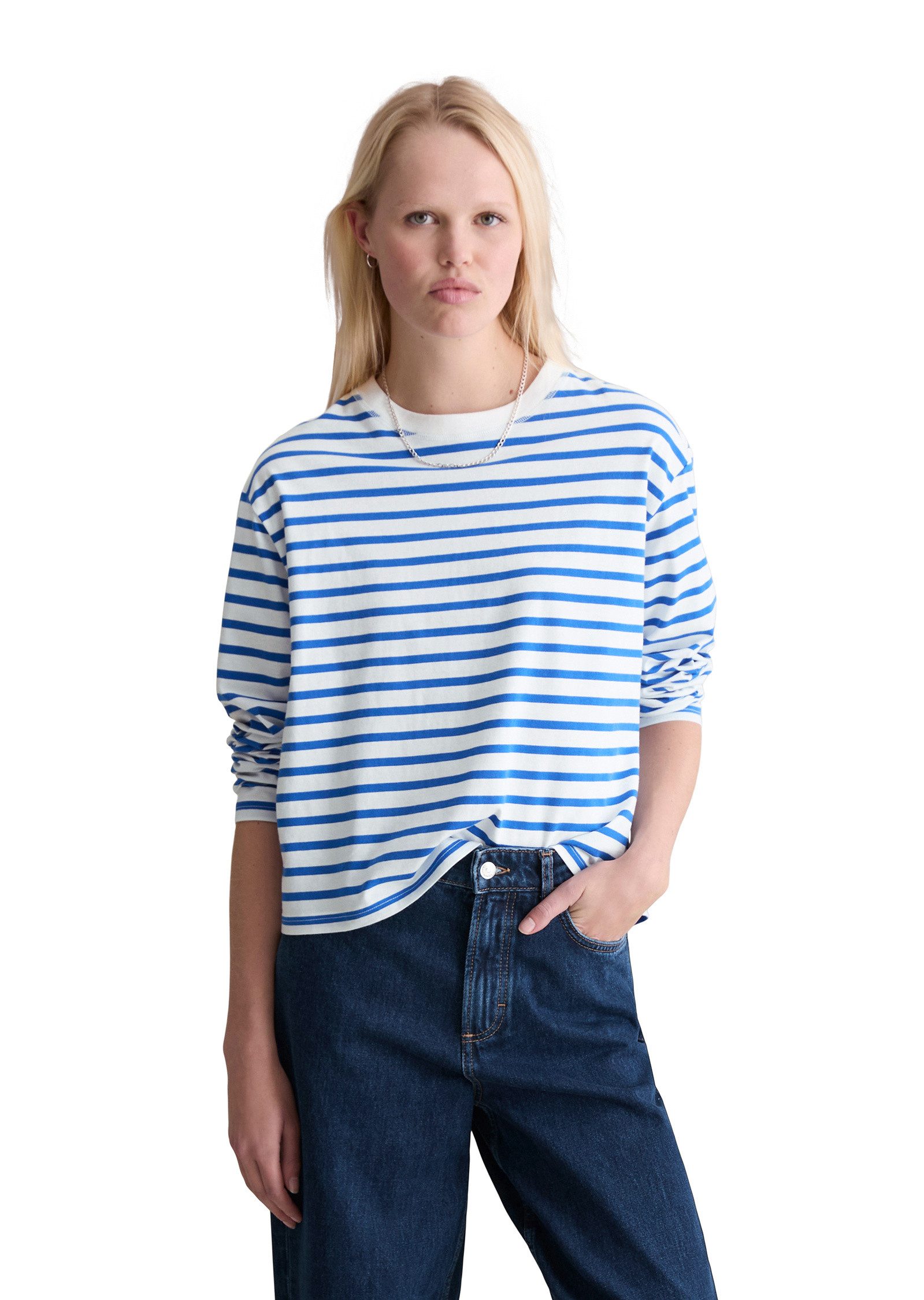 Marc O'Polo DENIM Langarmshirt aus Heavy Slub Jersey günstig online kaufen