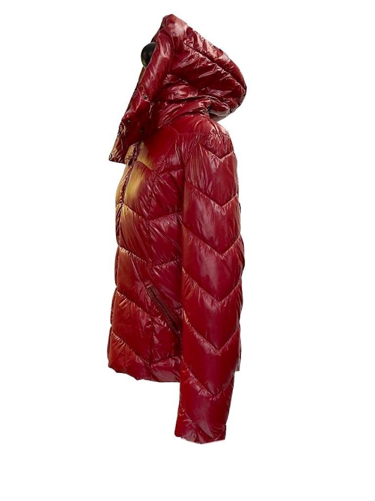 BZNA Steppjacke Kragen Kapuzenjacke Rot Jacke mit gefüttert winddicht & warm Kapuze