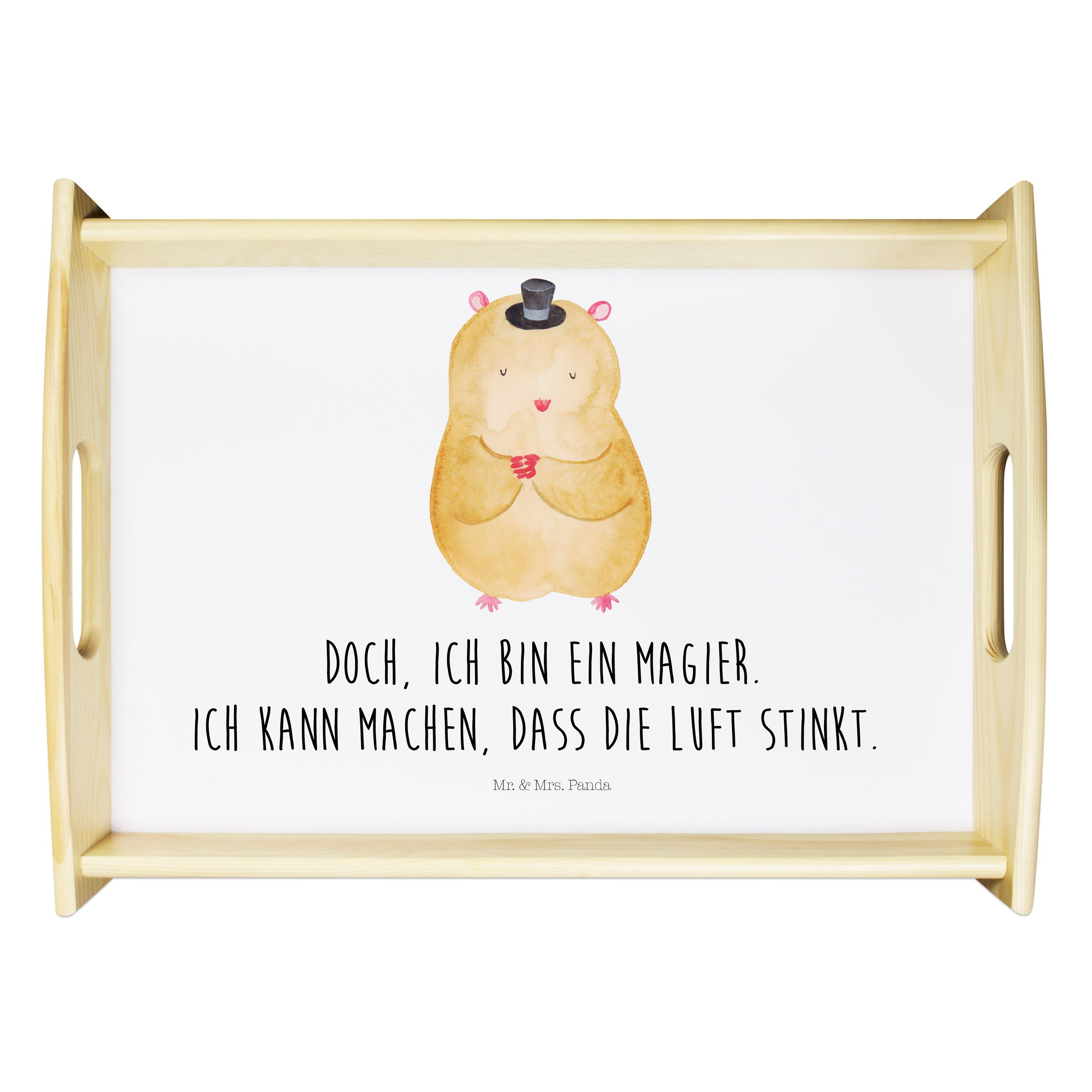 Mr. & Mrs. Panda Tablett »Hamster mit Hut Weiß Geschenk