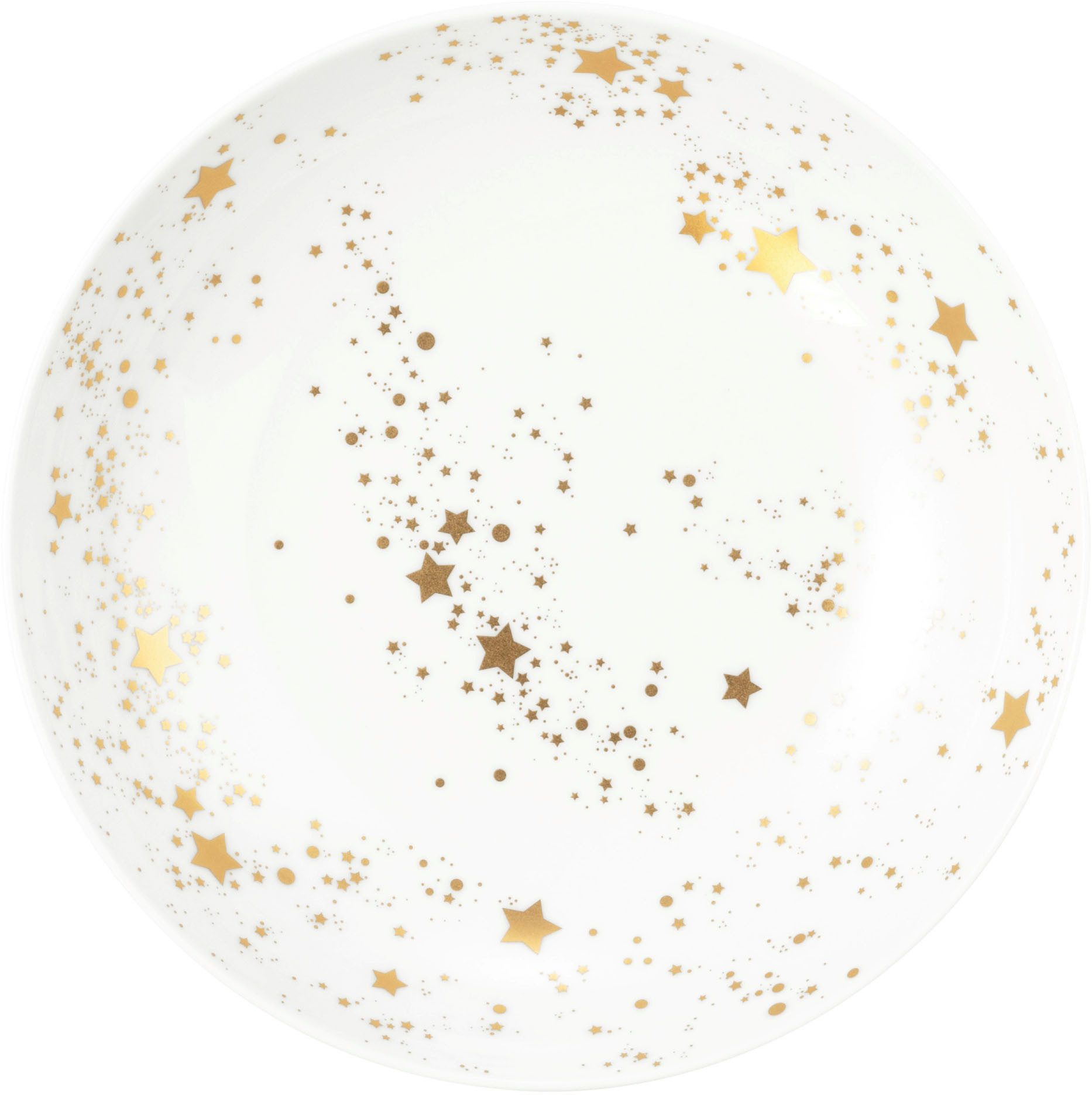 Seltmann Weiden Suppenteller Liberty - Golden Stars, (1 St), Teller rund 21 cm