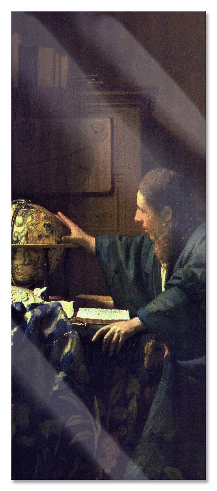 Glasbild inkl. (1 Gustav Abstandshalter und Pixxprint Wiege - Baby Aufhängungen Baby Wiege, - Klimt aus Gustav Glasbild Klimt Echtglas, St),