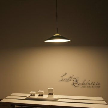 Licht-Erlebnisse Pendelleuchte TONI, LED fest integriert, Warmweiß, LED Hängelampe Ø 32 cm Grün Weiß 3000 K Retro Küche Esstisch