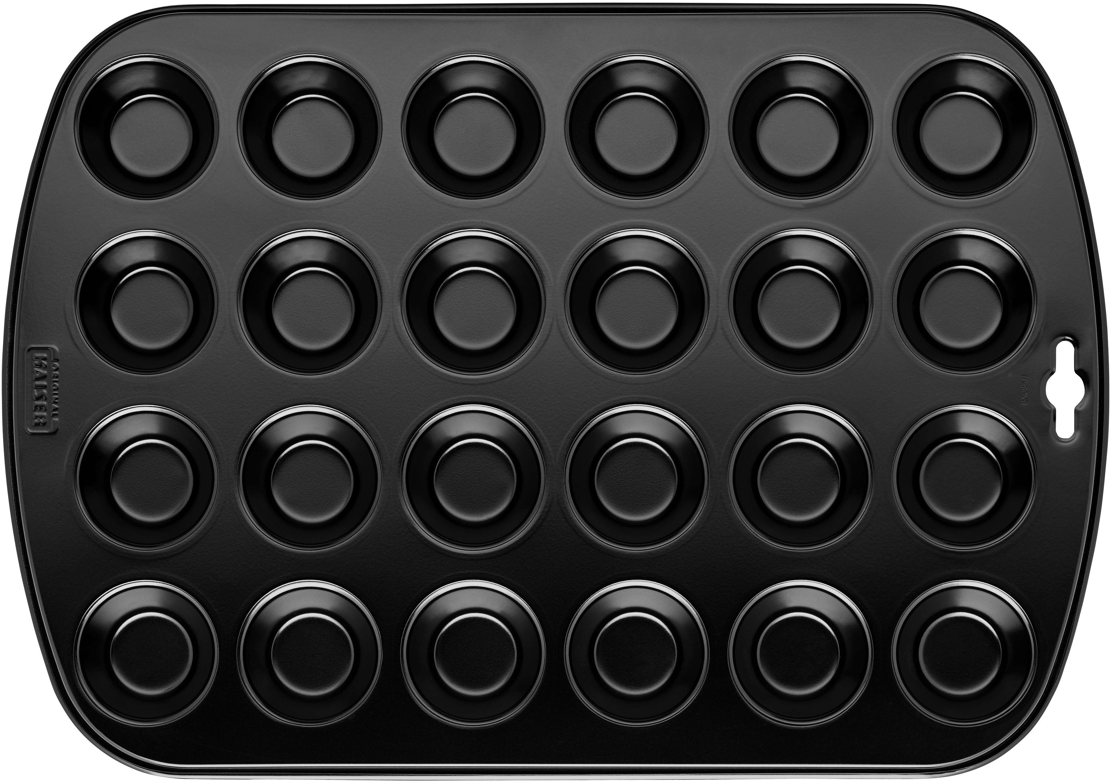 Kaiser Backformen Muffinform Inspiration, (1-tlg), Blech für 24 Mini-Muffins, antihaftbeschichteter Stahl, formstabil