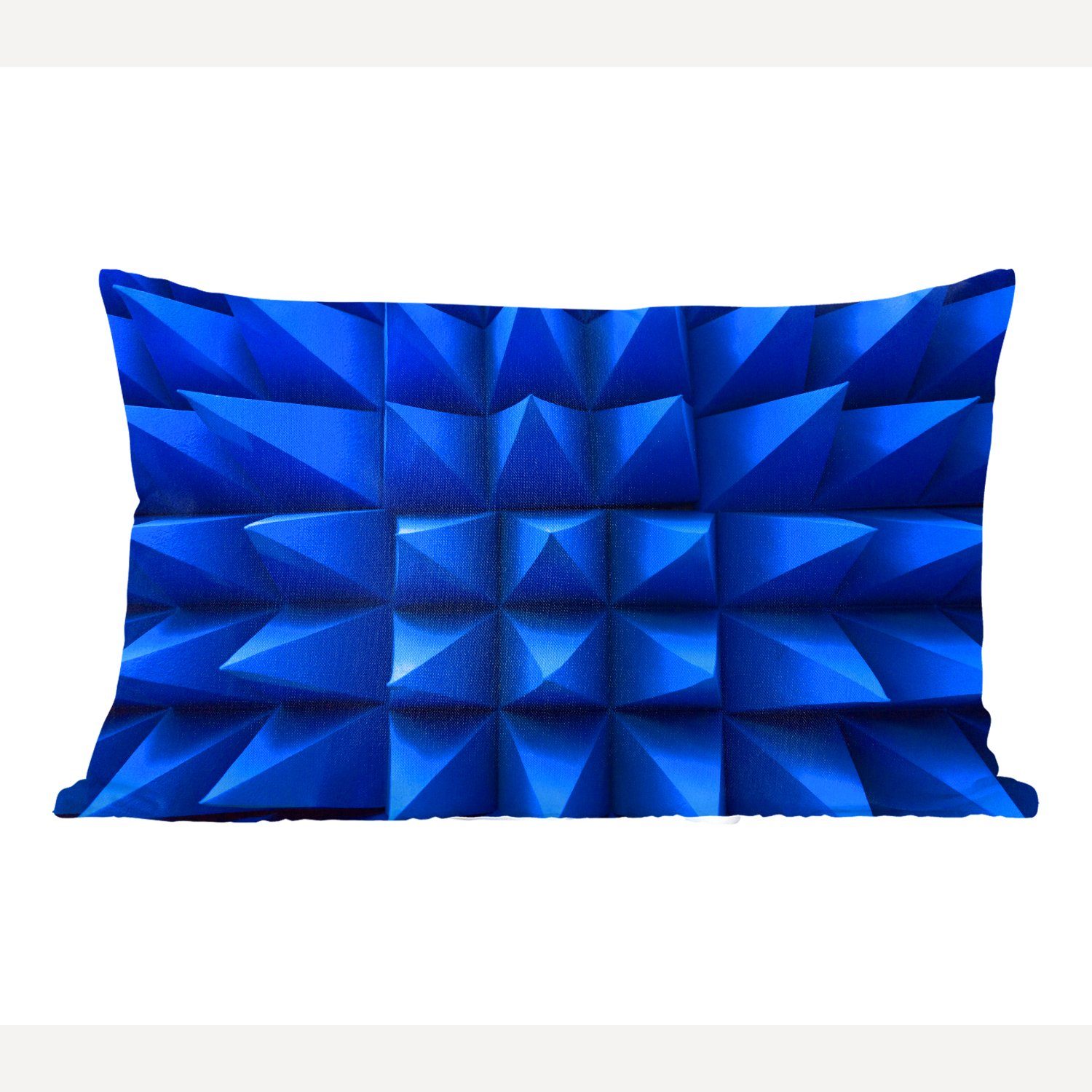 MuchoWow Dekokissen 3D - Hintergrund - Formen - Blau, Wohzimmer Dekoration, Zierkissen, Dekokissen mit Füllung, Schlafzimmer