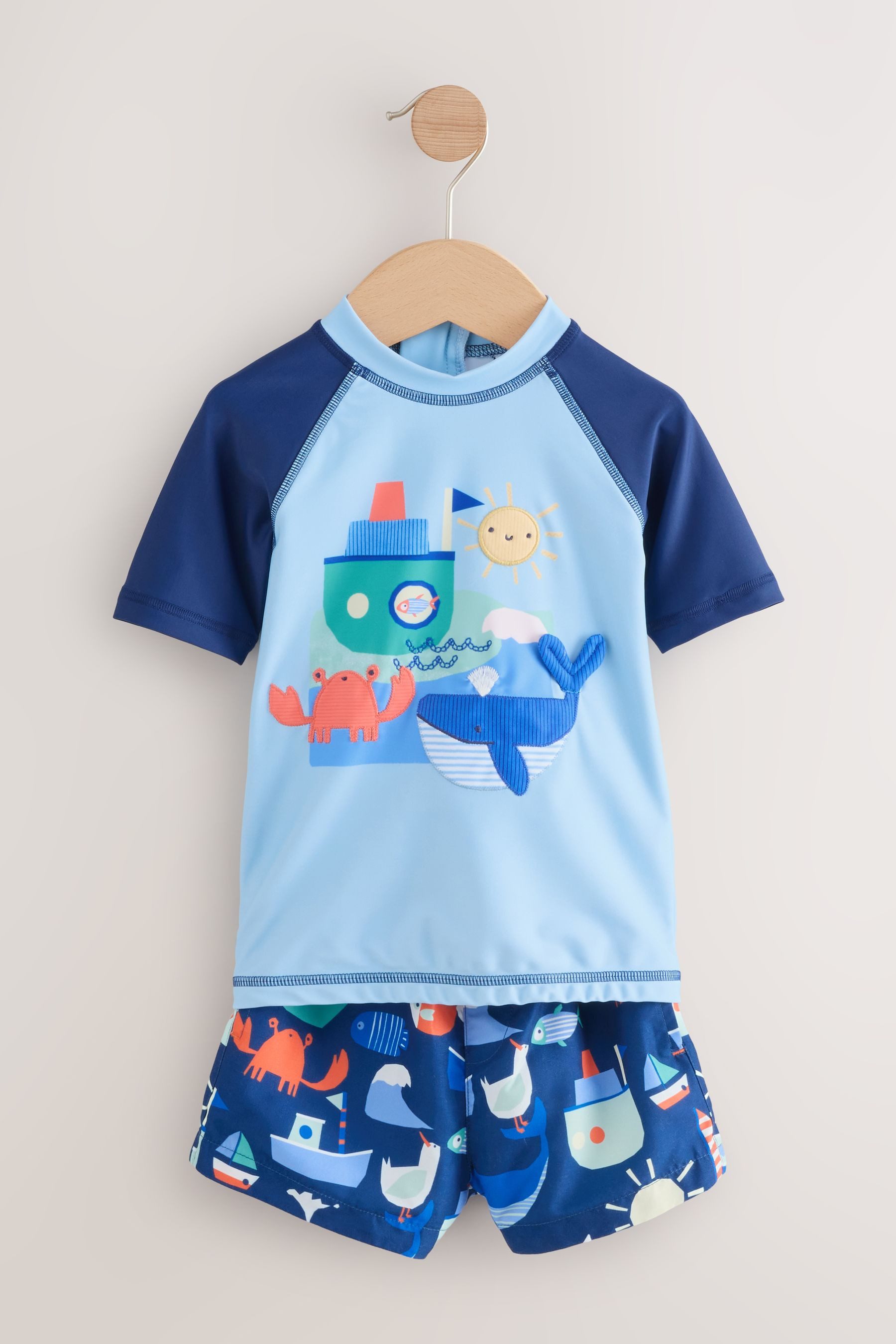 Next Badeanzug Rash-Trägertop und Badeshorts im Set (2-St)