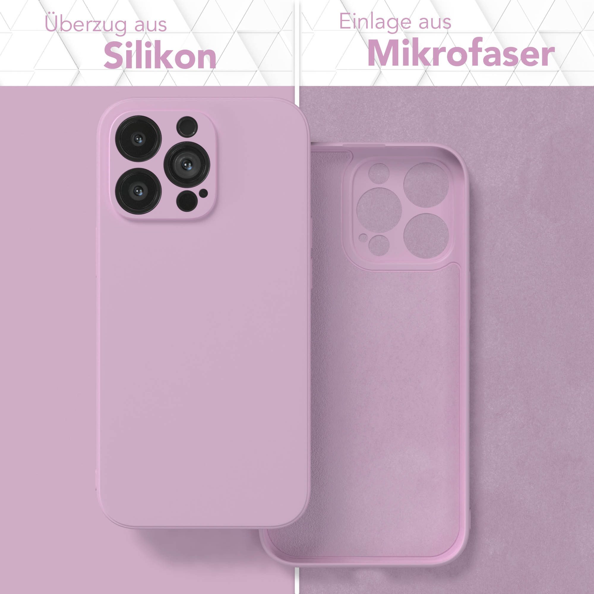 EAZY CASE Handyhülle für Apple iPhone 13 Pro Hülle Silikon 6,1 Zoll, Hülle mit Kameraschutz handycover Soft Smart Slimcover Lila / Flieder – Bild 3 von 5