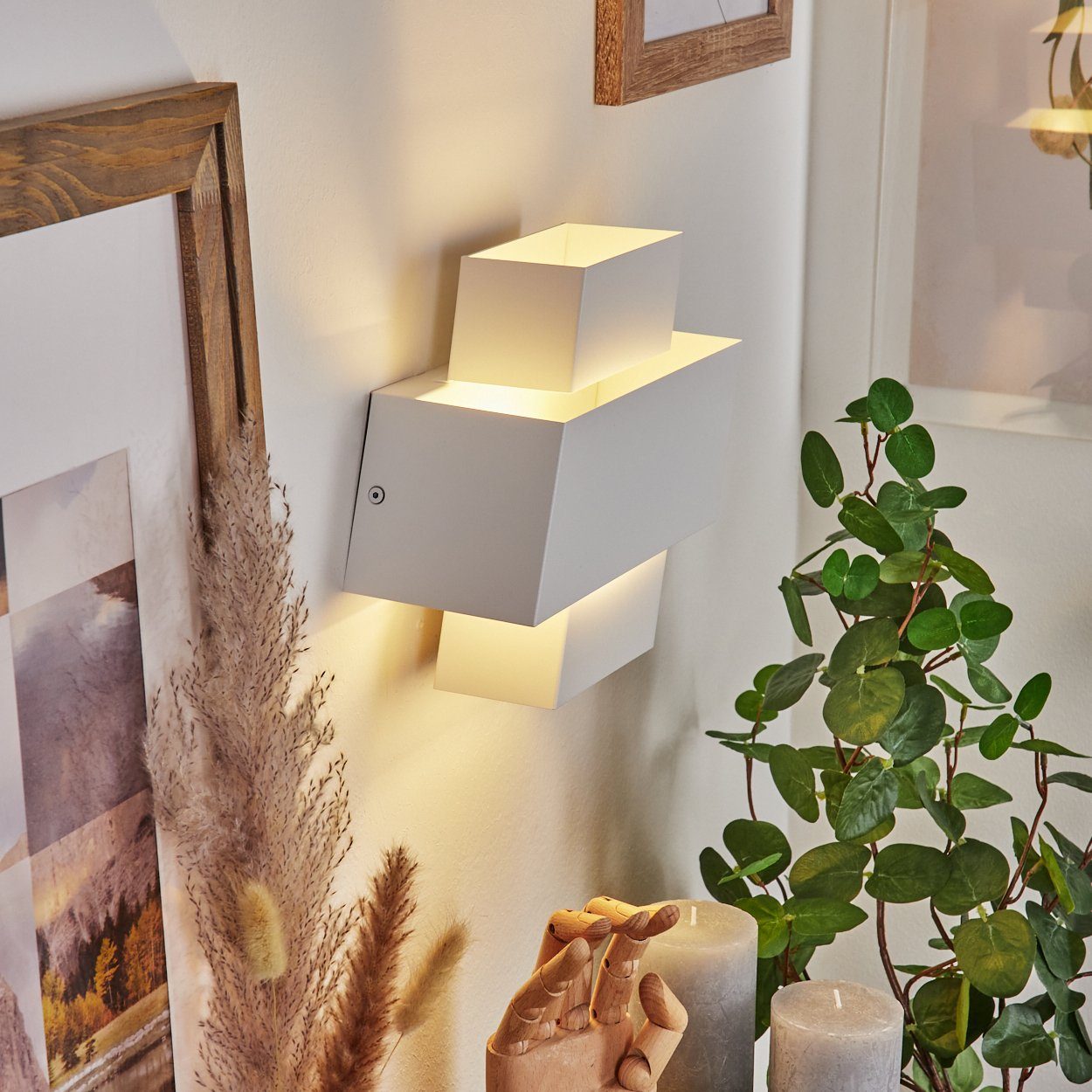 Wandleuchte ohne moderne aus Leuchtmittel »Treviglio« hofstein in Weiß, Metall Wandlampe