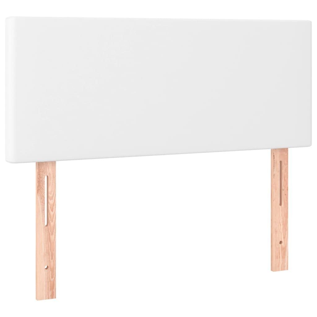 vidaXL Bett Kopfteil Weiß 90x5x78/88 cm Kunstleder (1-tlg)