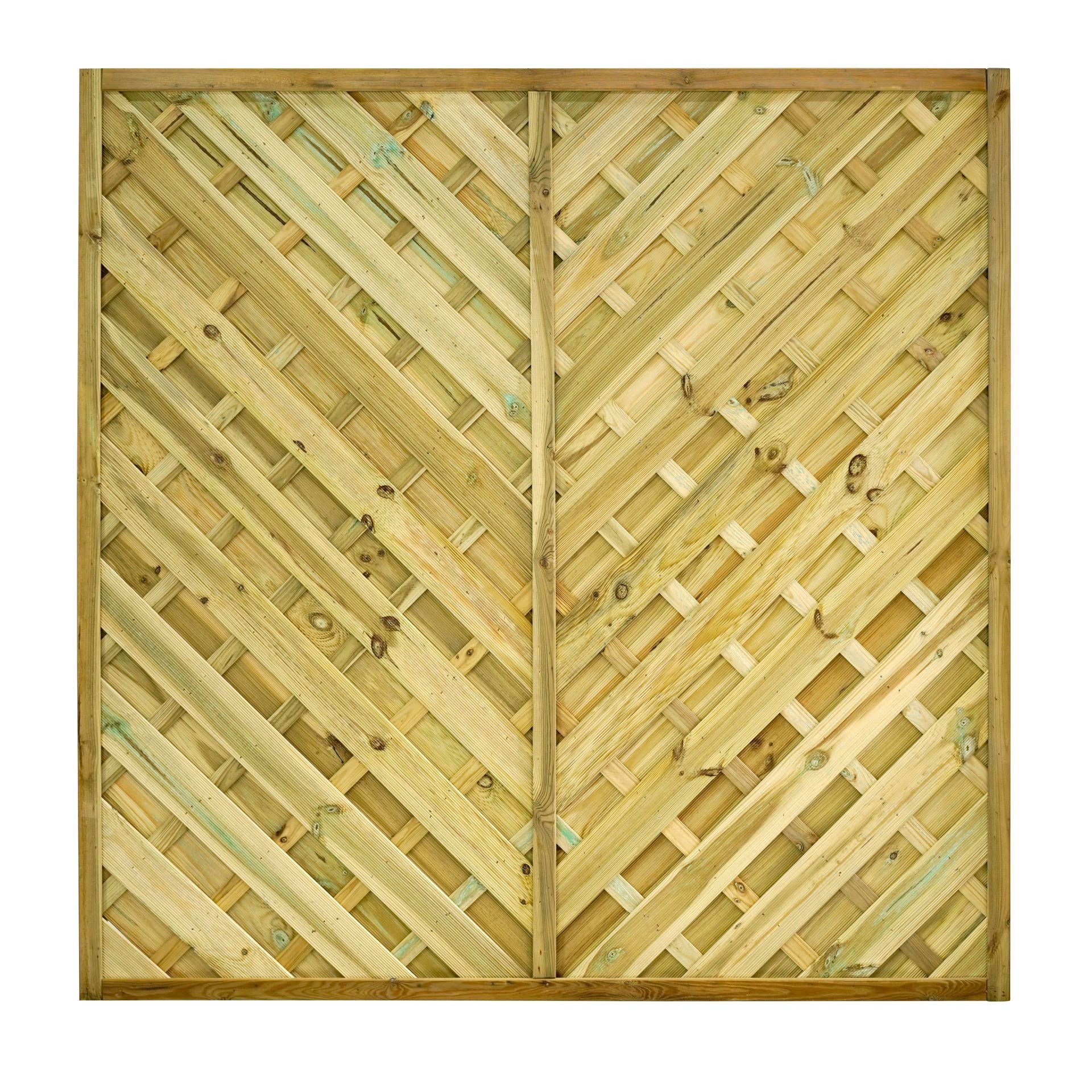 GartenLand Zaun Diagonalzaun Vario gerade 180x180 cm Kiefer – Kesseldruckimprägniert, (Set, Ohne Pfosten, 180x180 cm)