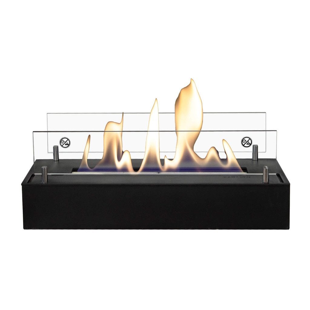 XARALYN Echtfeuer-Dekokamin Ethanol-Kamin - Ethanolbrenner M - schwarz - 2 KW Heizung