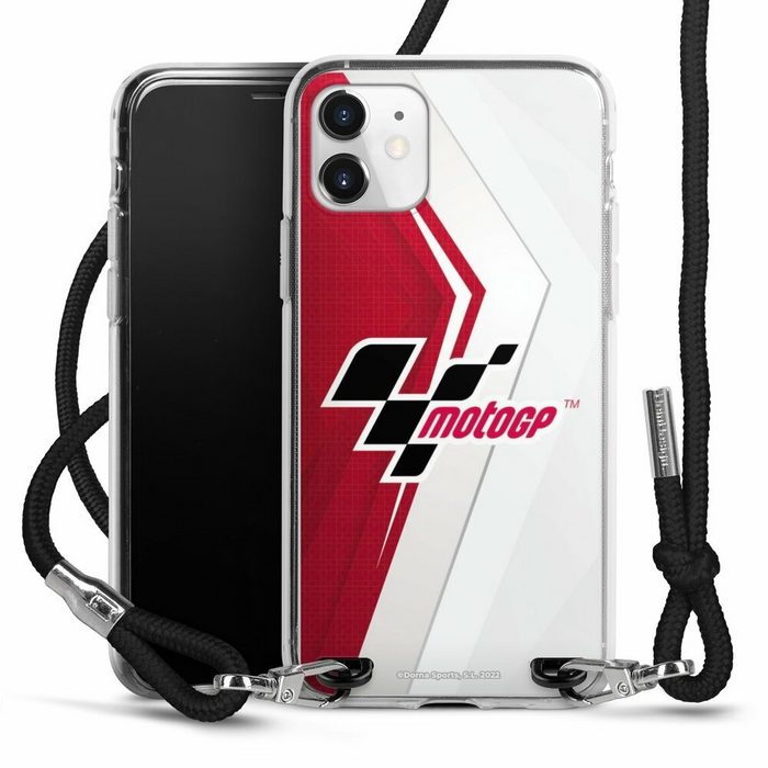 DeinDesign Handyhülle MotoGP Logo Motorsport Logo Grey and Red Apple iPhone 11 Handykette Hülle mit Band Case zum Umhängen
