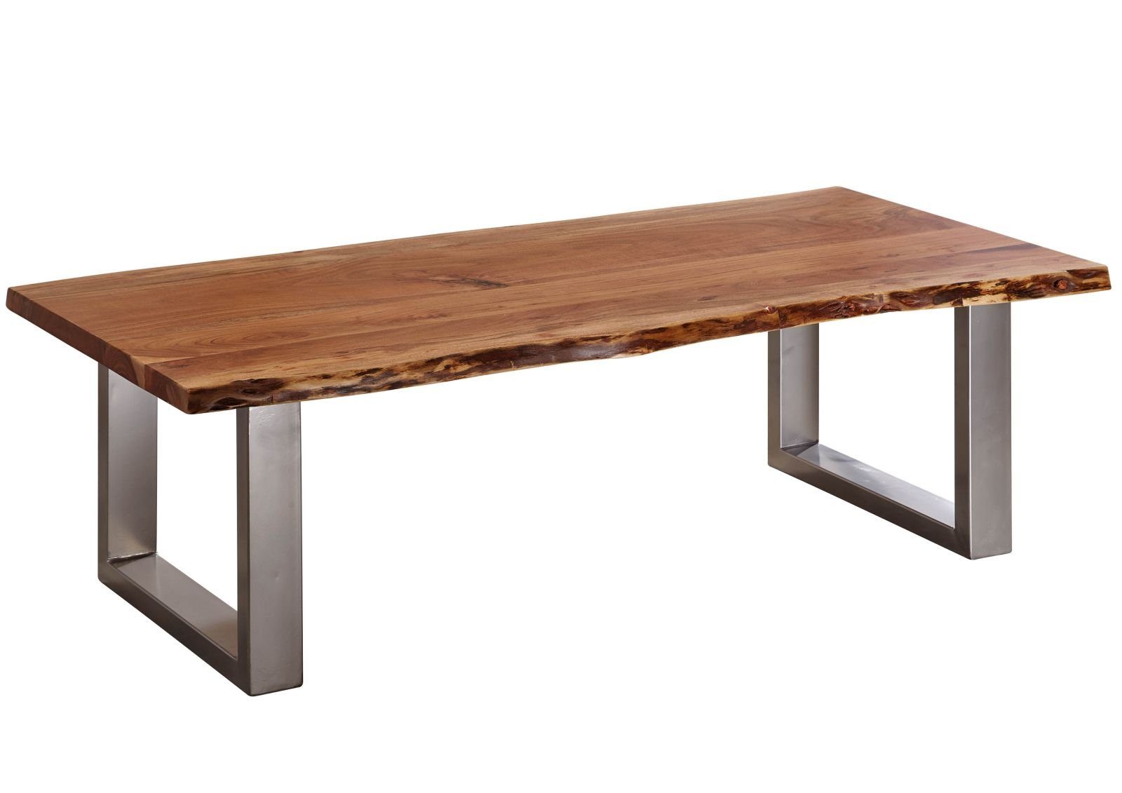 Massivmoebel24 Couchtisch FREEFORM (Massivholz, Massivholztisch), Couchtisch Akazie 150x70x45 walnuss lackiert FREEFORM 2 #12