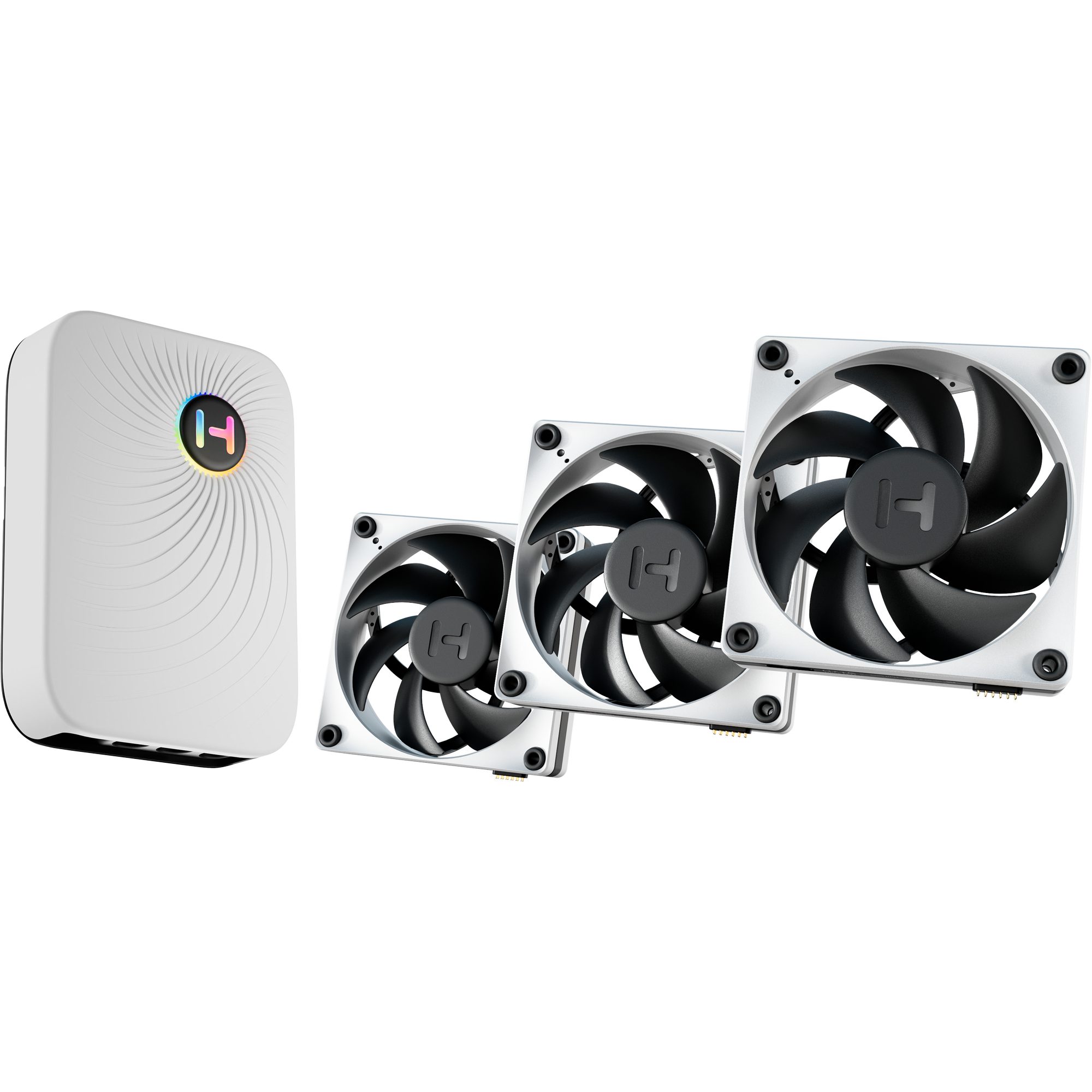 Hyte Gehäuselüfter HYTE THICC FP12 Triple Fan Pack + Nexus Portal, Gehäuselüfter, (3er