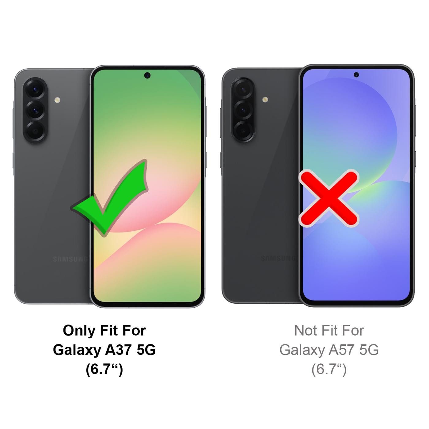 CoolGadget Handyhülle Denim Schutzhülle Flip Case für Samsung Galaxy A37 5G 6,7 Zoll, Book Cover Handy Tasche Jeans Hülle für Samsung A37 5G Klapphülle