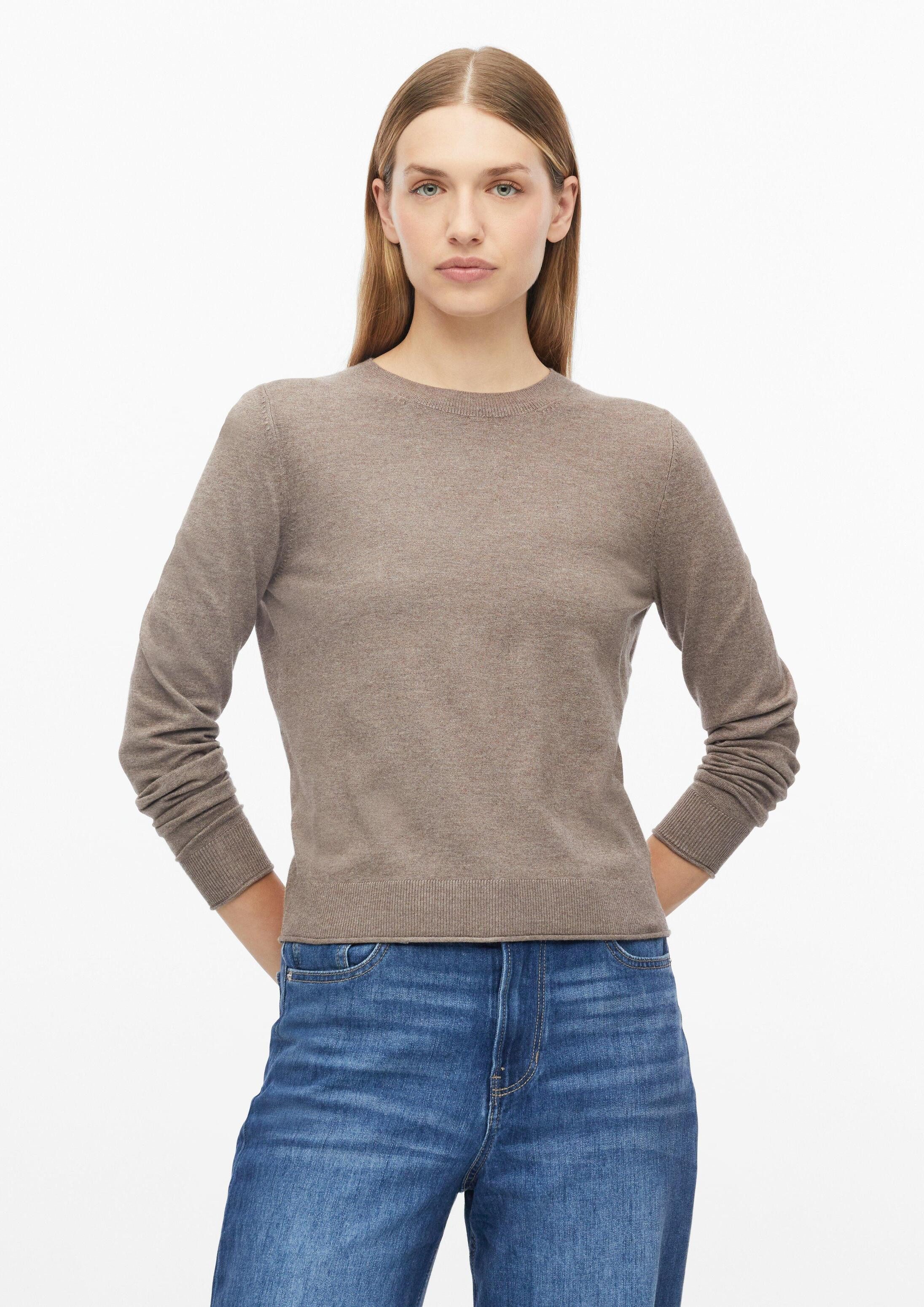 s.Oliver Longpullover Strickpullover Strickpullover im Regular Fit mit Rollkanten am Saum