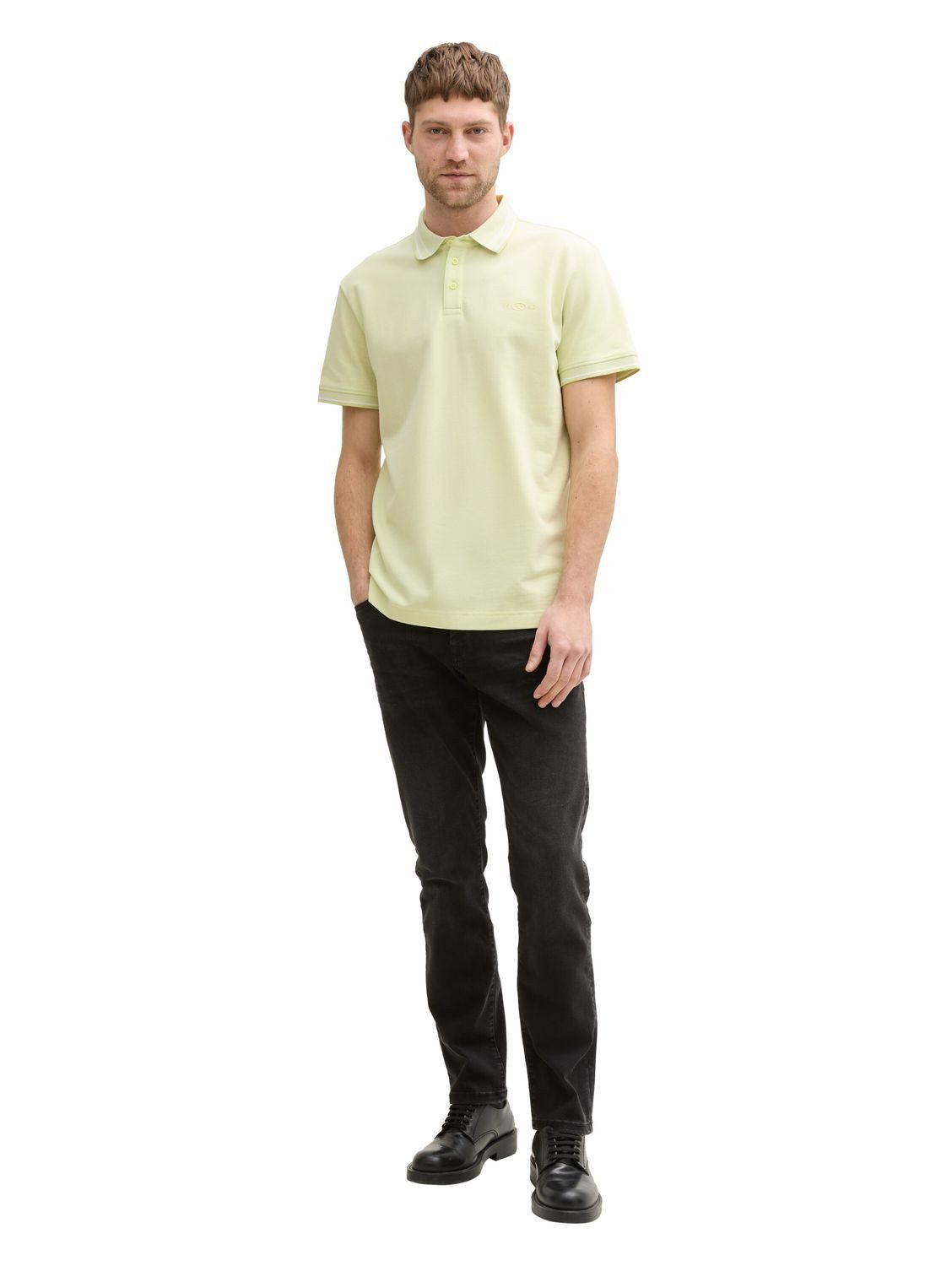 TOM TAILOR Poloshirt POLO WITH PRINT (1-tlg) mit Stretch
