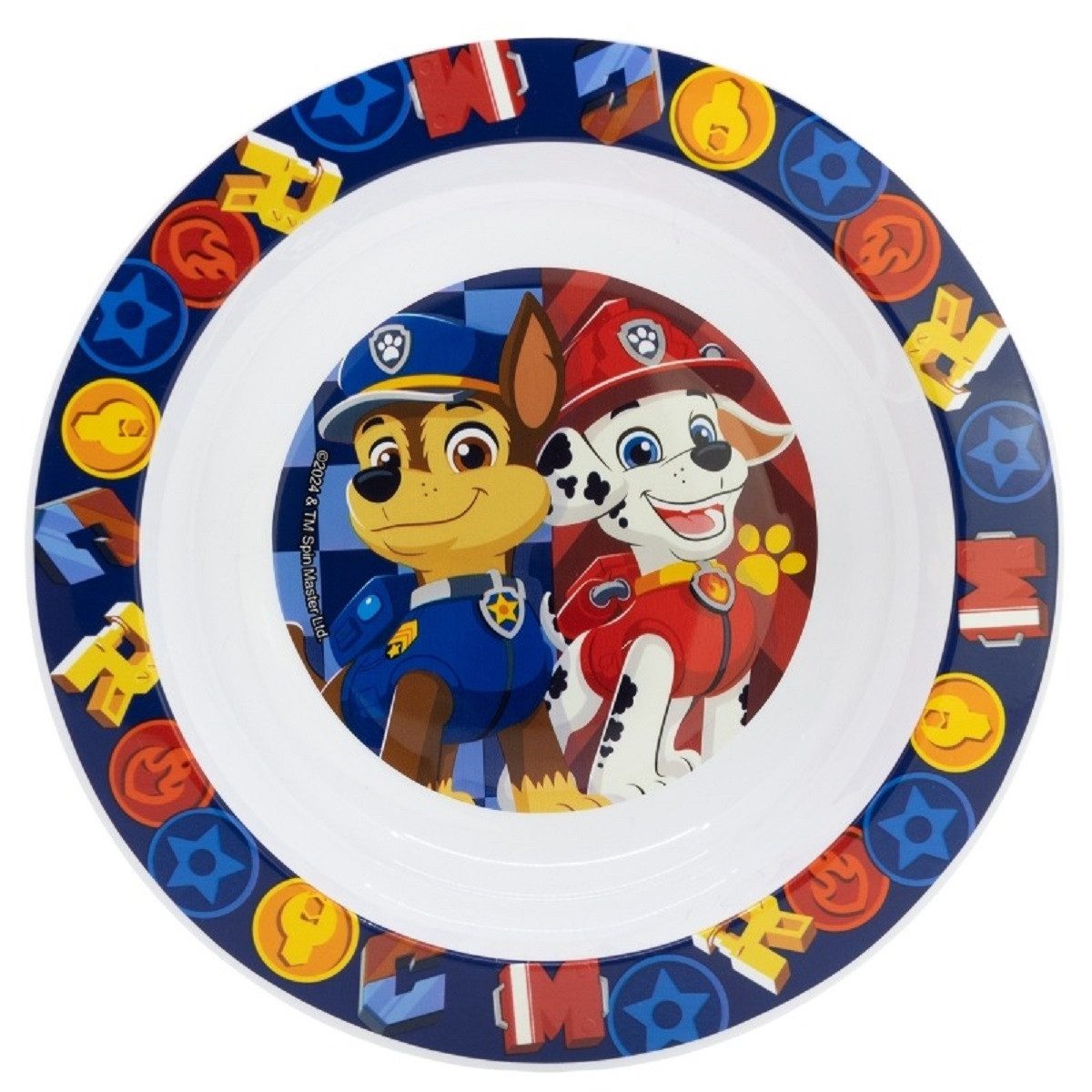 PAW PATROL Frühstücksteller Kindergeschirr ab 4 Jahren Schale für Kinder mikrowellengeeignet