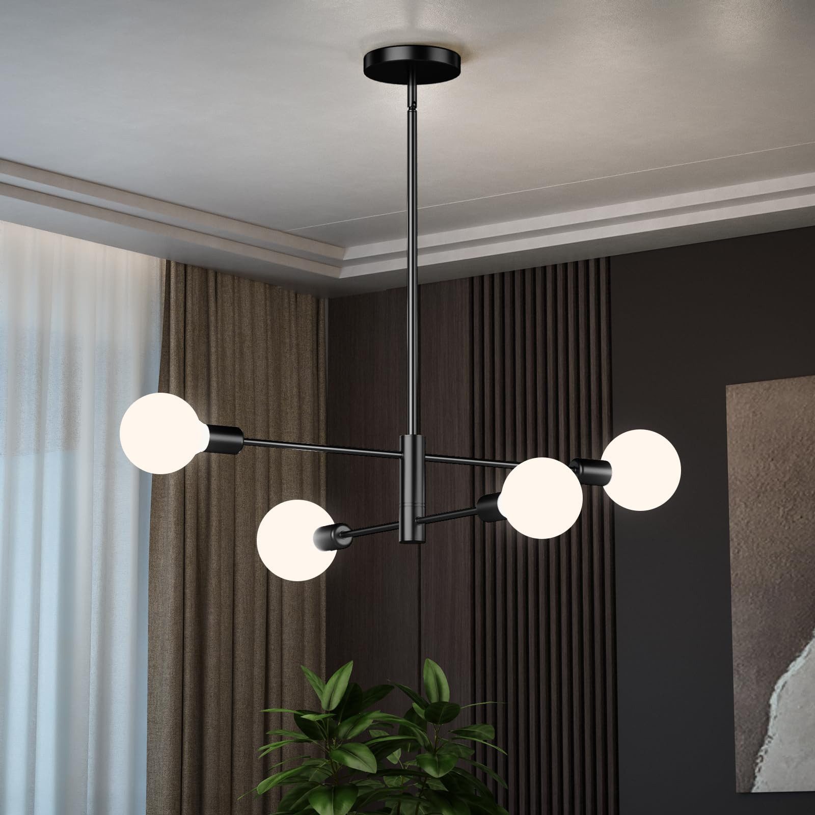 Jibenhome LED Deckenleuchte Drehbare Hängelampe 4/6/8 Flammig Modern Kronle günstig online kaufen