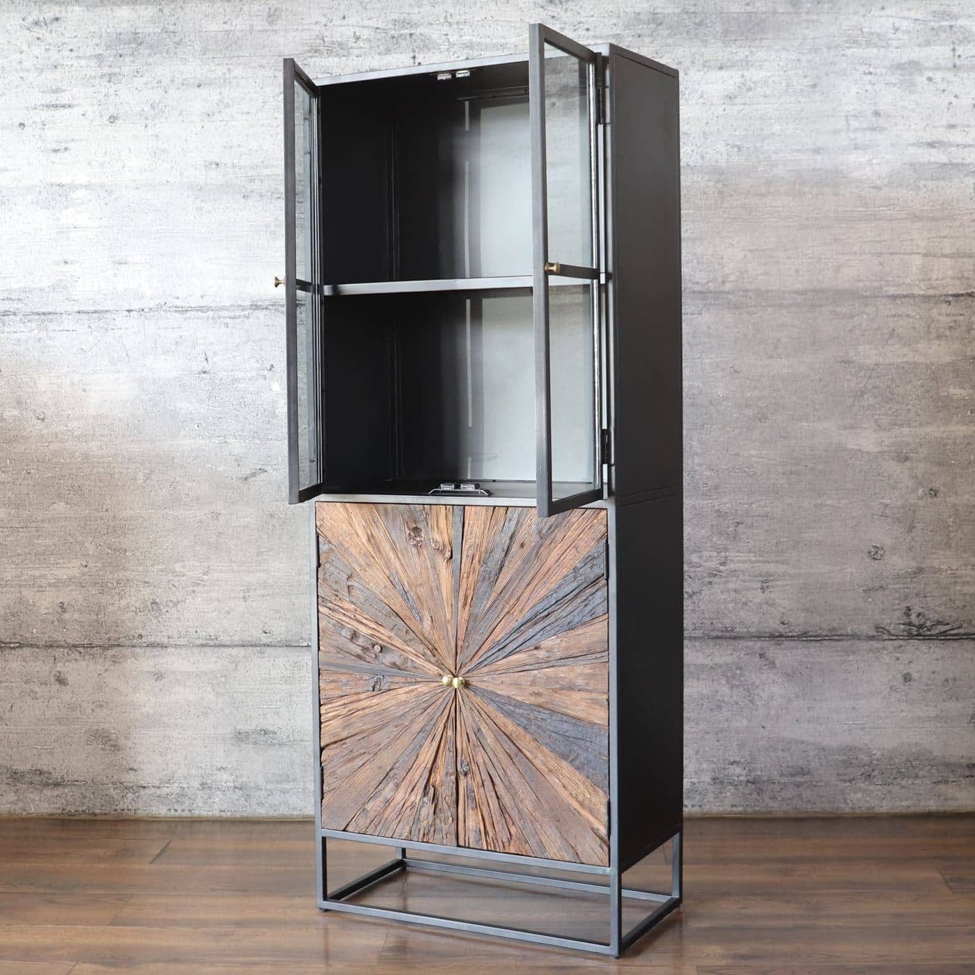 baario Vitrine Vitrine MERID Altholz Metall günstig online kaufen