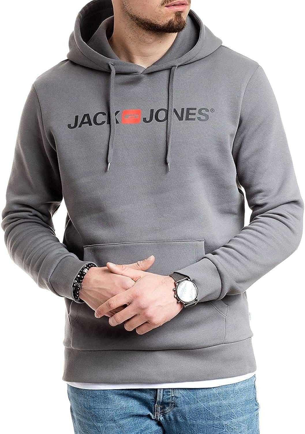 Jack & Jones 2er (Spar Kapuzensweatshirt mit Pack) Mix Doppelpack Doppelpack Hoodie Set, Printdruck 3