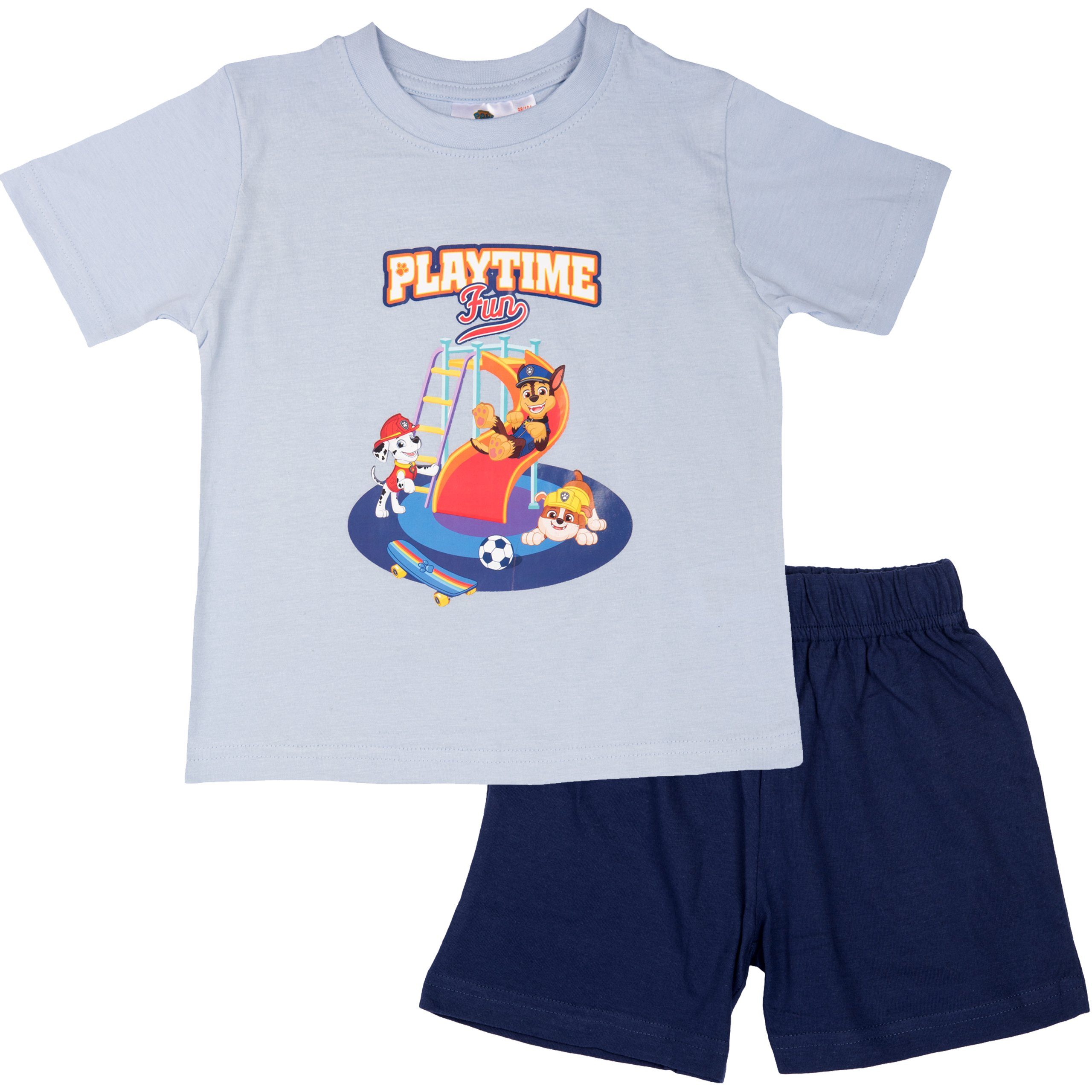 United Labels® Schlafanzug Paw Patrol Schlafanzug für Jungen - Playtime Fun Blau