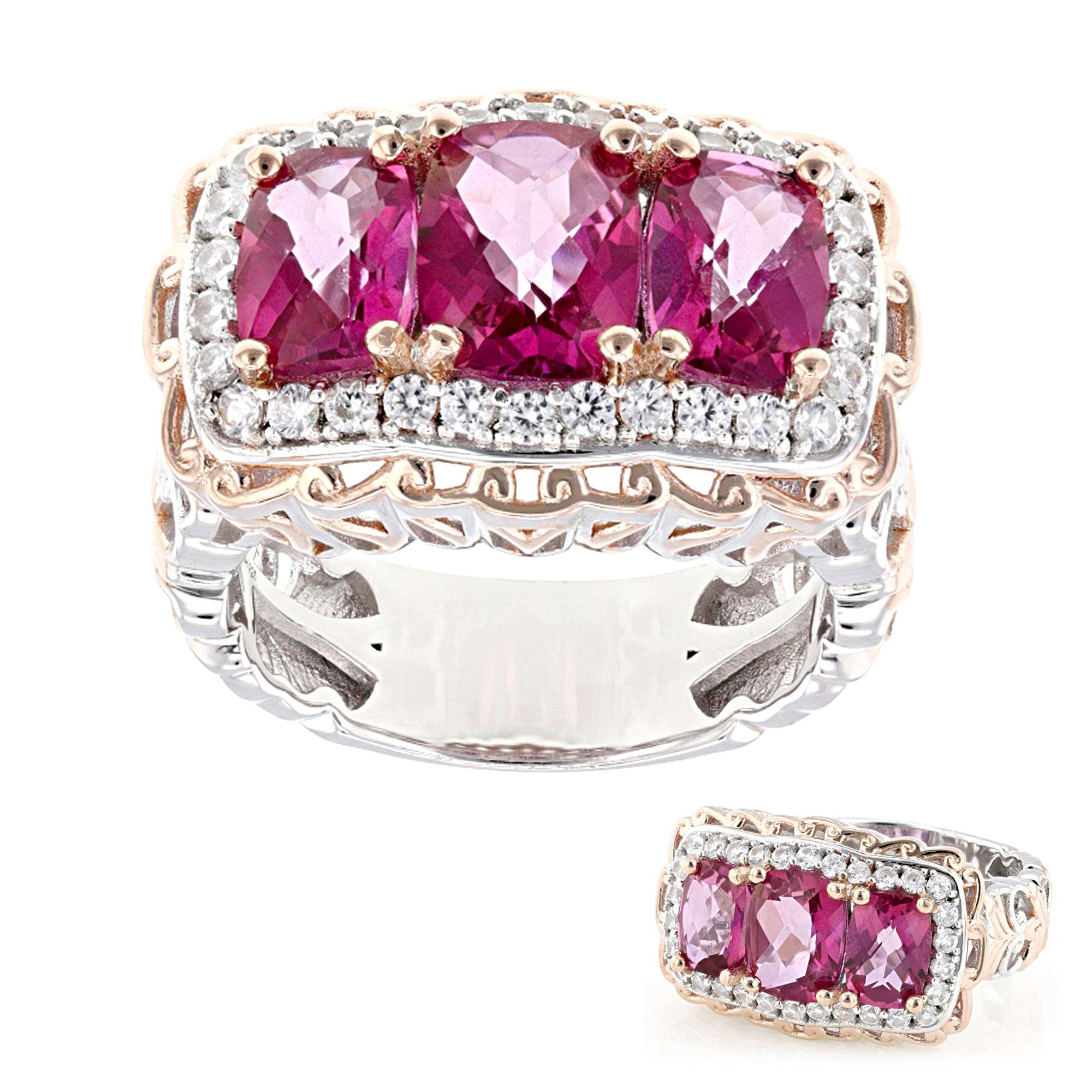 Cavill Silberring Rosa Topas Sterling Silber Ring Edelsteine en Vogue (1-tlg)