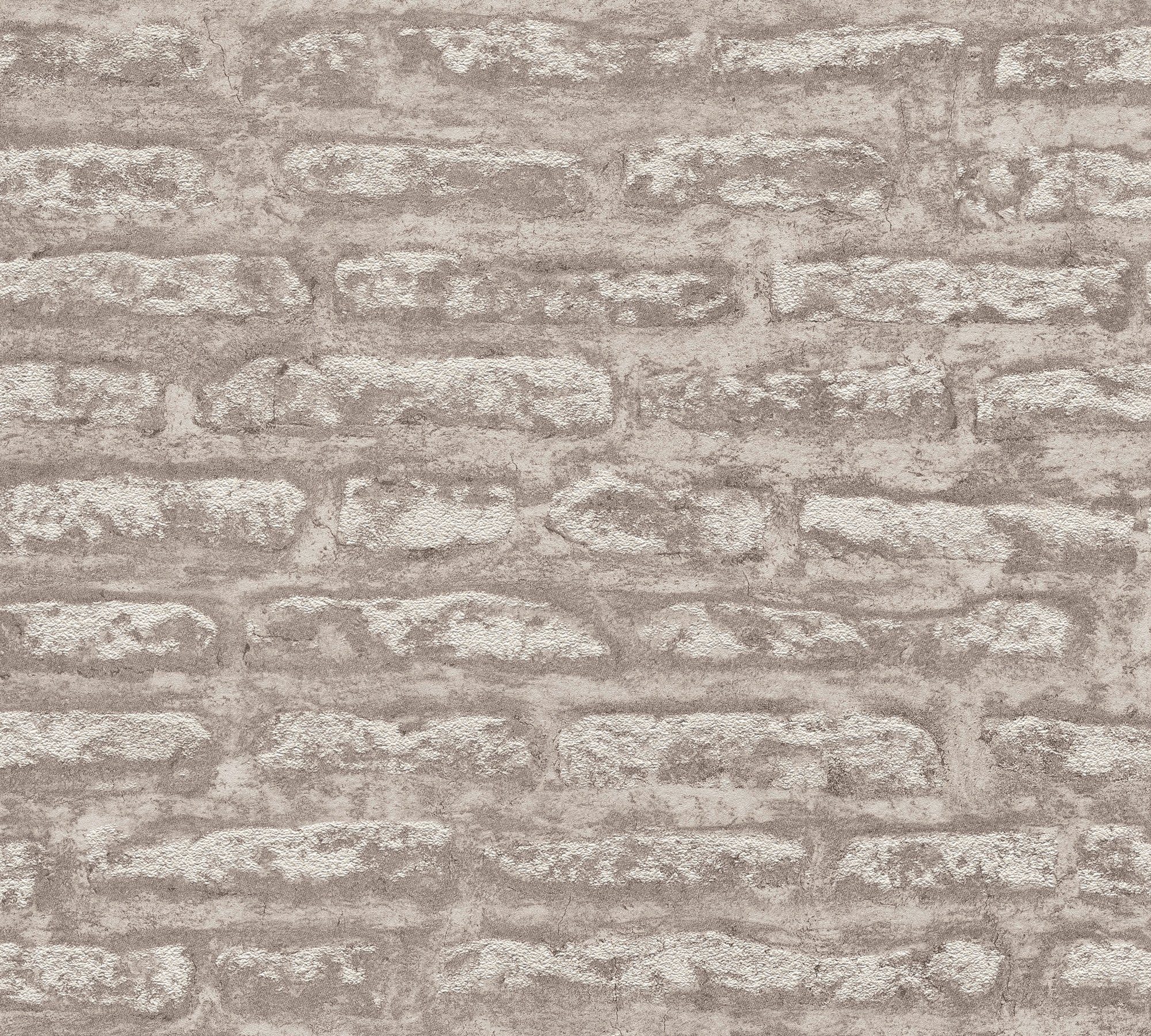 Steinoptik Hellbraun steintapete Grau,Braun,Weiß steinoptik matt, St), steinwand Weiß Attractive Tapete Steinwand, A.S. 2 strukturiert, (1 Création Vliestapete