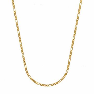 HOPLO Goldkette Figarokette diamantiert Breite 1,1 mm, Länge 36 cm 585 - 14 Karat Gold, Made in Germany
