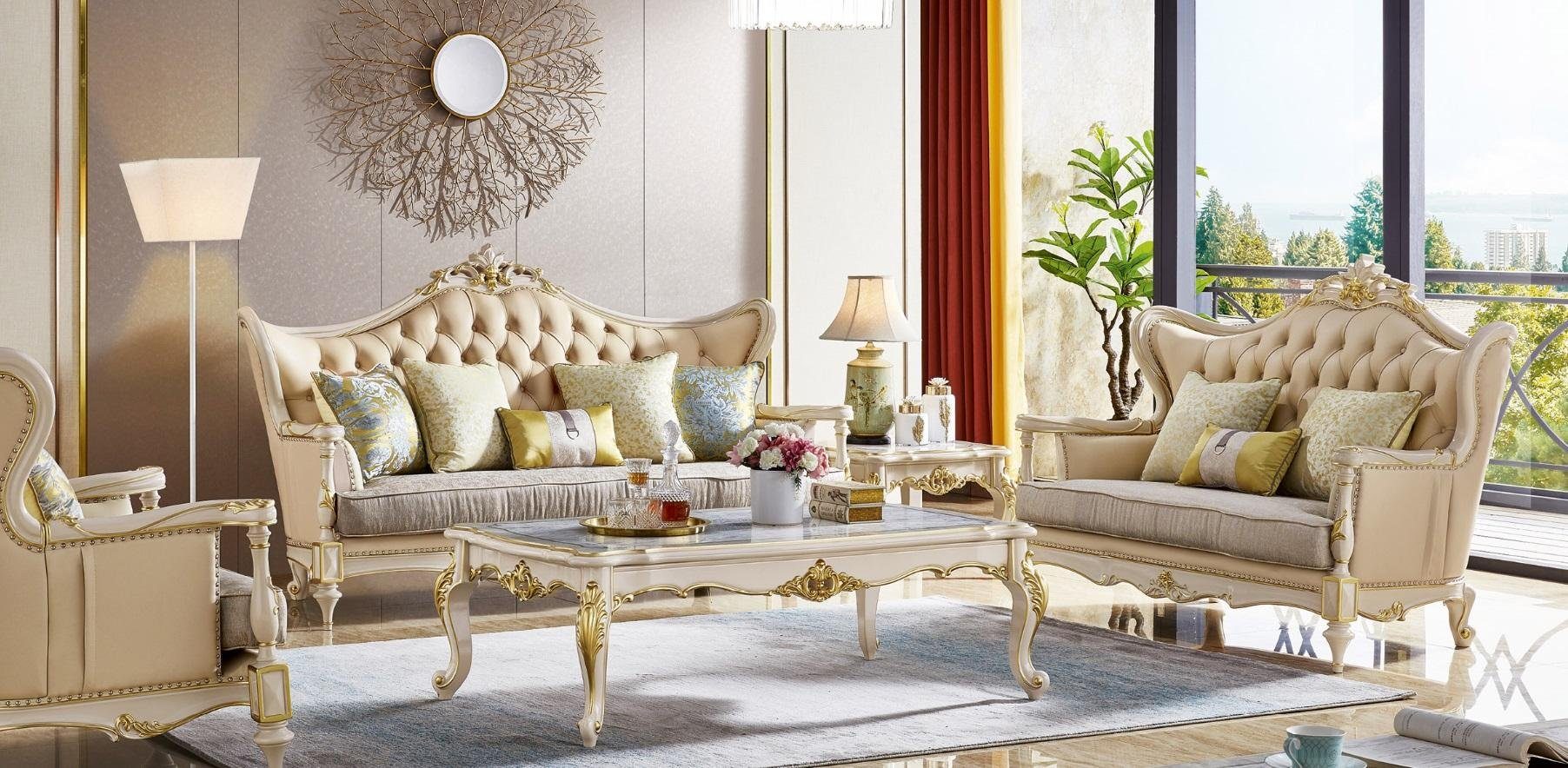 in 3+1 Sofa Couchen Sofas Klassische Sofagarnitur Made JVmoebel Möbel, Luxus Chesterfield Europe