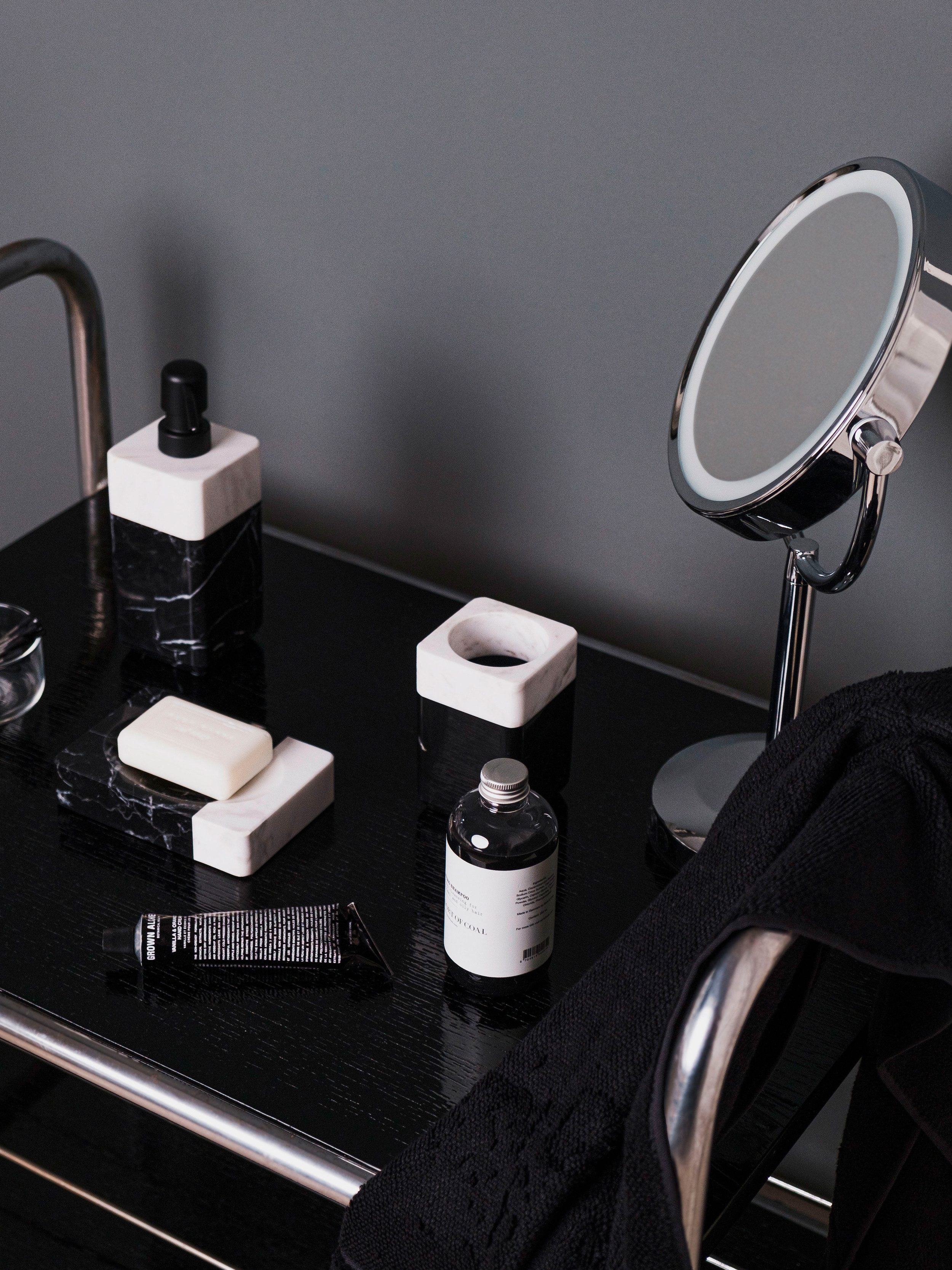 Möve Seifenspender Black & White, Marmor, günstig online kaufen