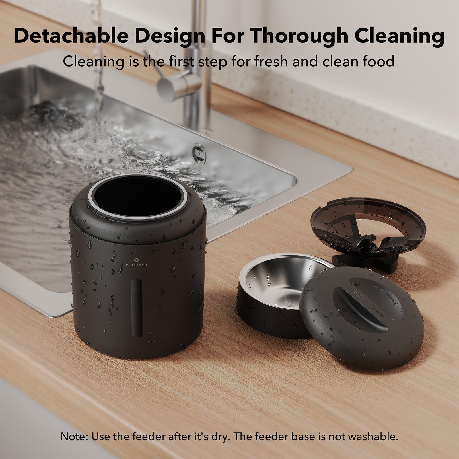 Petlibro Futterautomat Petlibro - Granary WIFI Futterspender 5L, mit LED, biss zu 5l Trockenfutter, WiFI