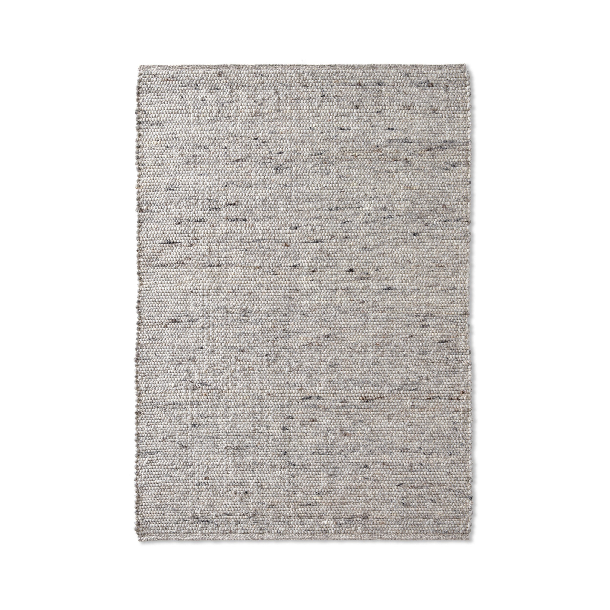 TaCa Home Wollteppich Gewalkter Handweb Woll-Teppich, rechteckig, Höhe: 10 mm, Grau Meliert - 70 x 130 cm – Bild 4 von 5