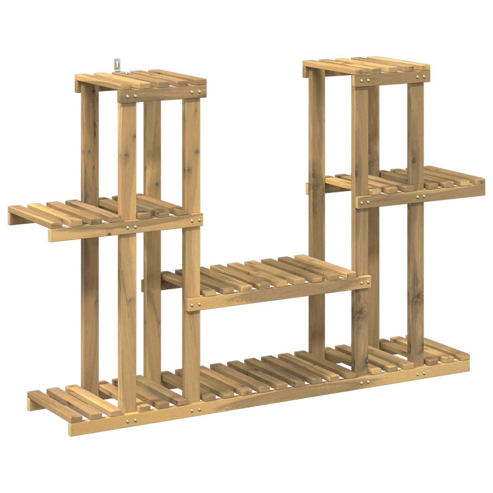 vidaXL Blumenständer Pflanzenständer Weiß 123 x 25 x 78,5 cm Massivholz (1 St)