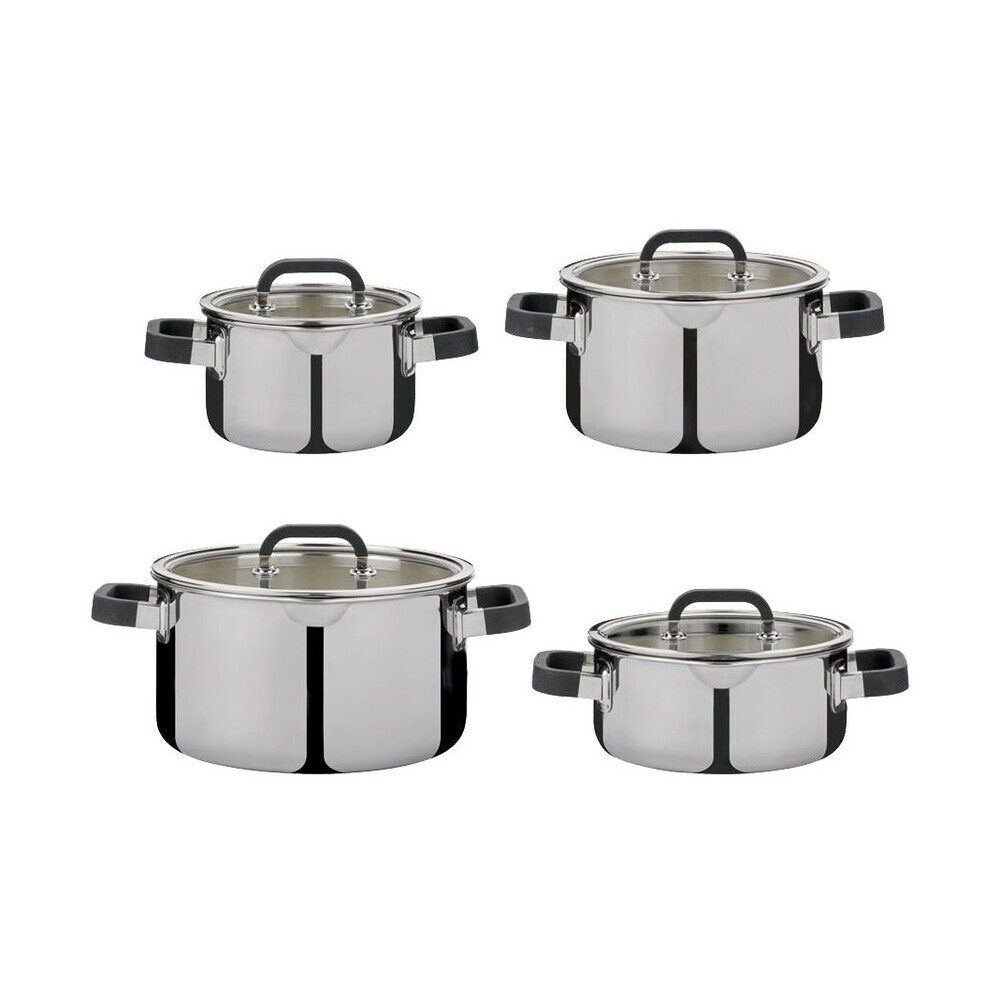 Spring Geschirr-Set Starter-Set 4-tlg. Fusion2+ (1-tlg), Aluminium, Edelstahl, Ø16cm, Edelstahl mit Aluminiumkern, spülmaschinenfest, Induktion – Bild 2 von 3