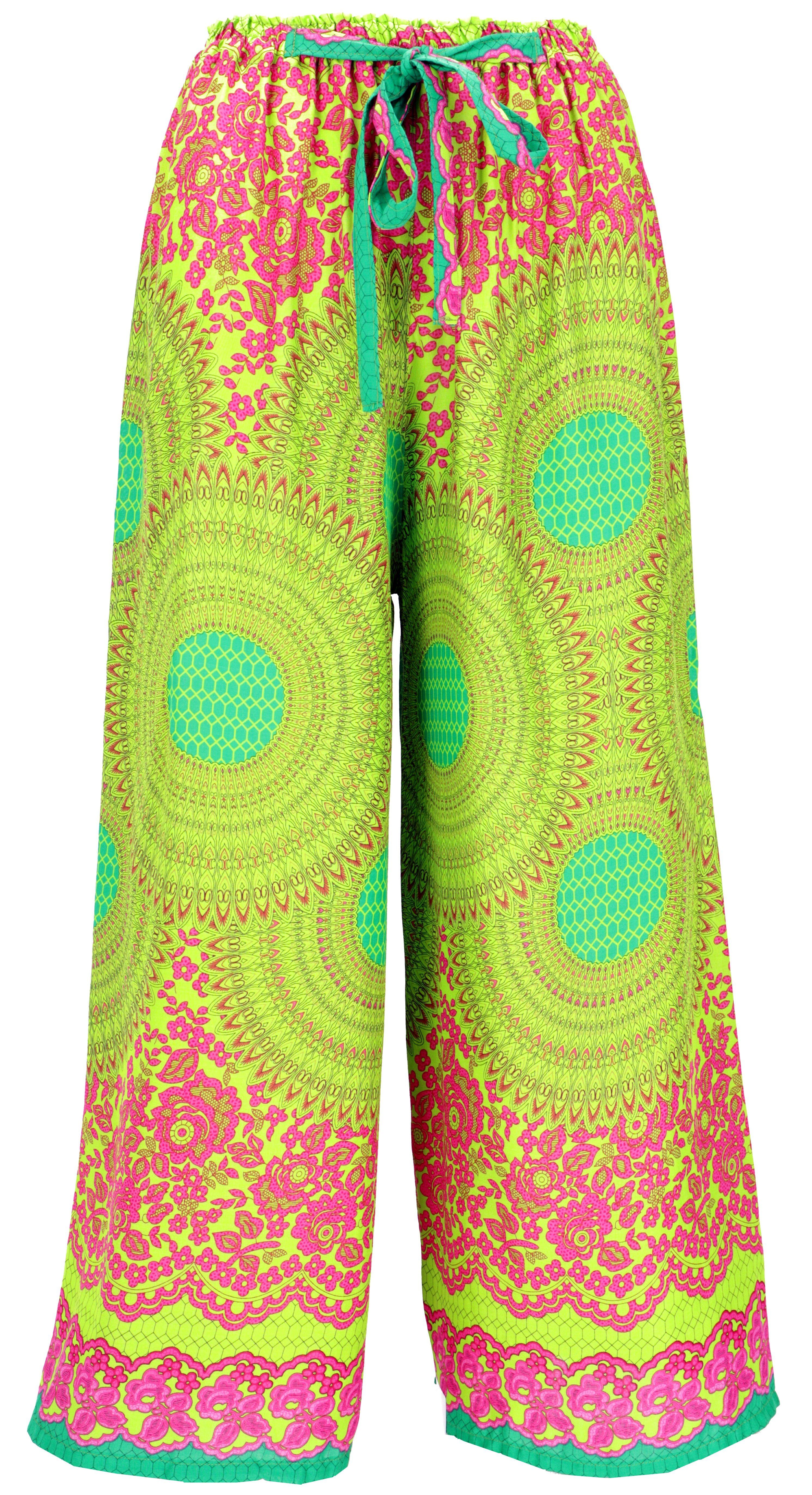 Guru-Shop Relaxhose Palazzohose, Schlaghose, Boho Sommerhose,.. alternative Bekleidung