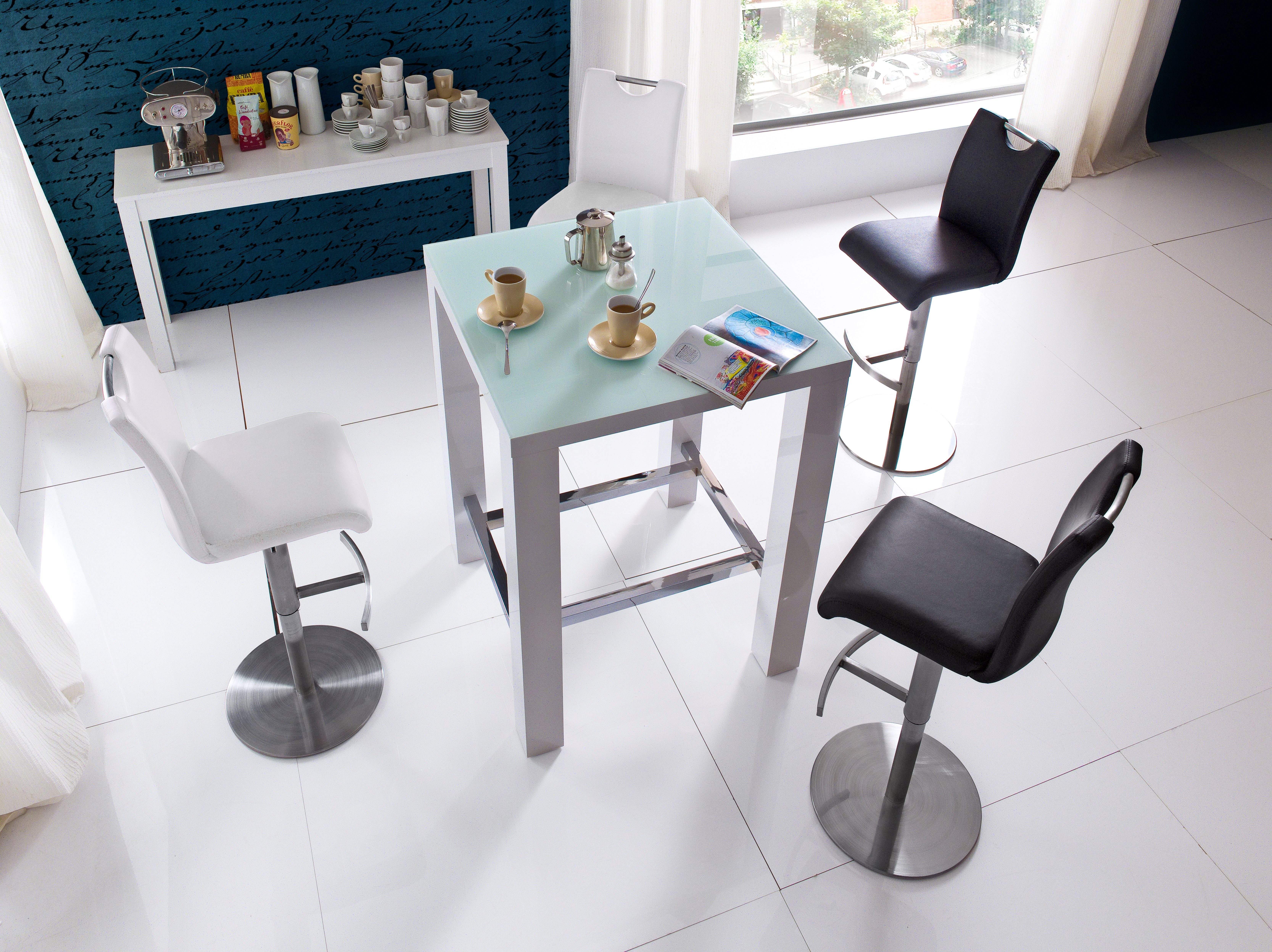 MCA furniture weiß gebürstet Bistrostuhl weiß | | ALESI Edelstahl