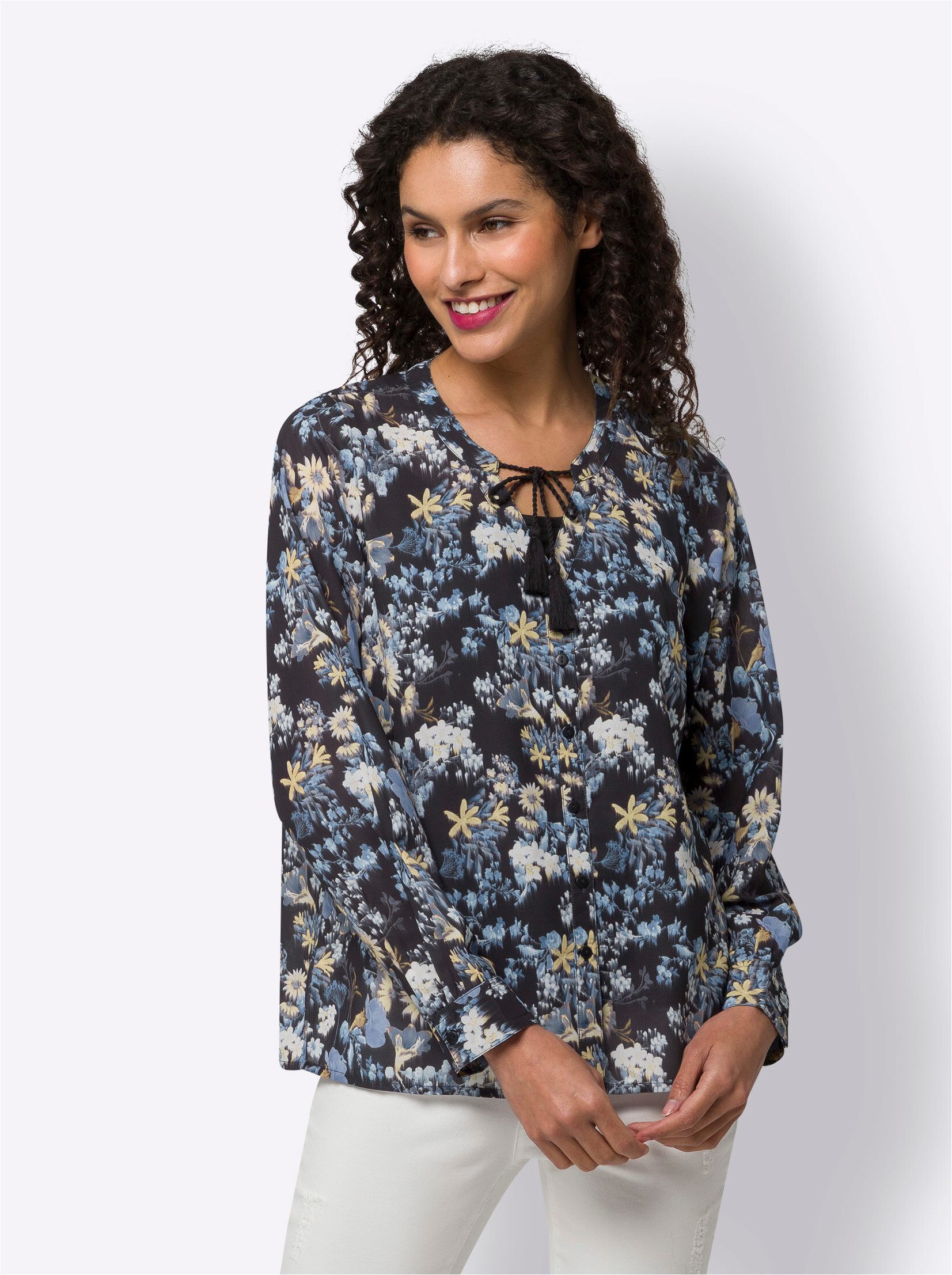 heine Klassische Bluse Druckbluse .