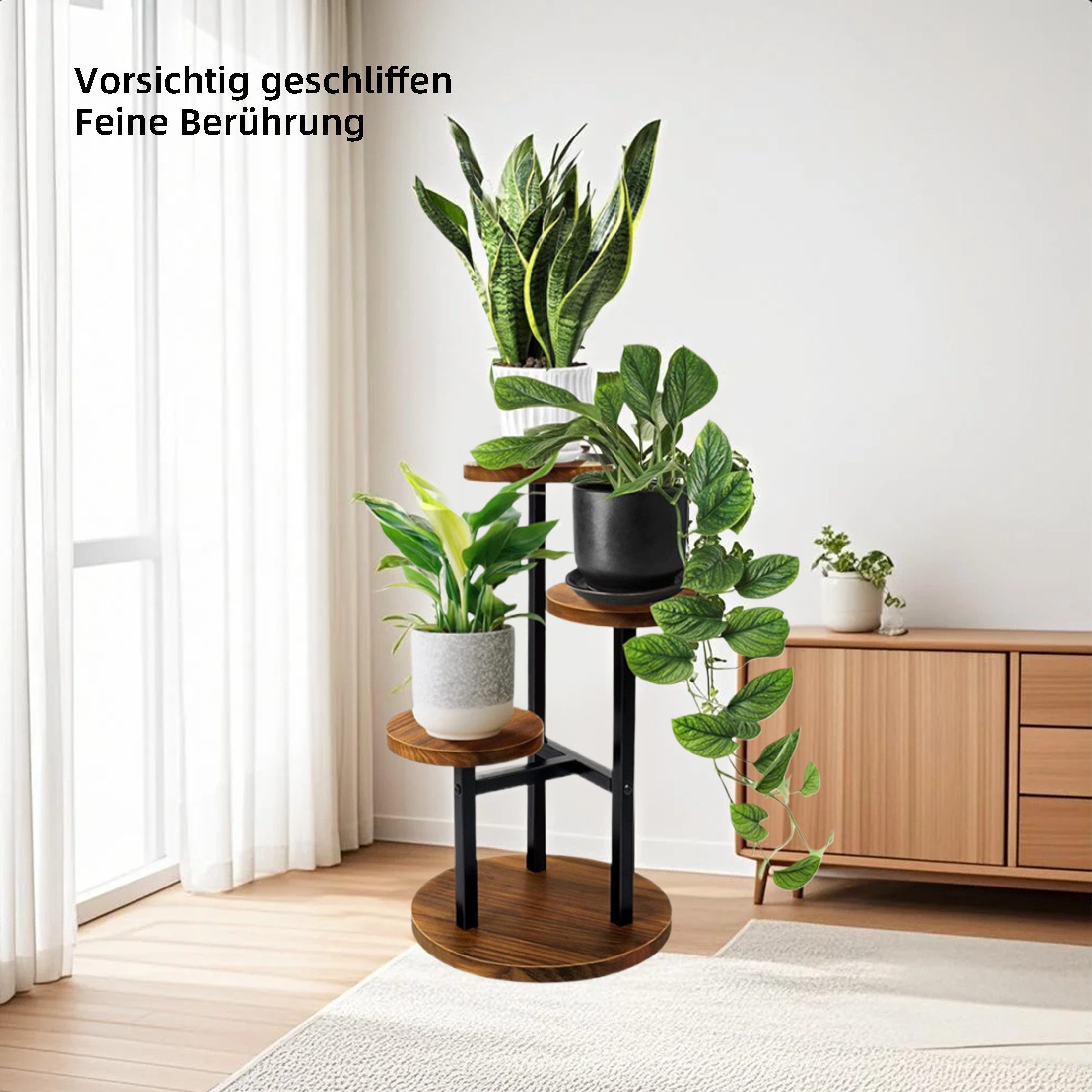 YINDN Blumenständer Holz rund Pflanzenständer, Blumenhocker, günstig online kaufen
