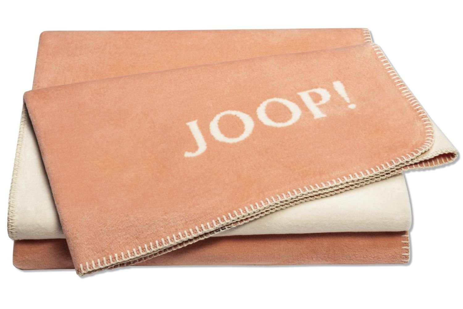 JOOP! Tagesdecke JOOP! Uni-Doubleface Plaid / Decke apricot-sand 150 x 200c günstig online kaufen